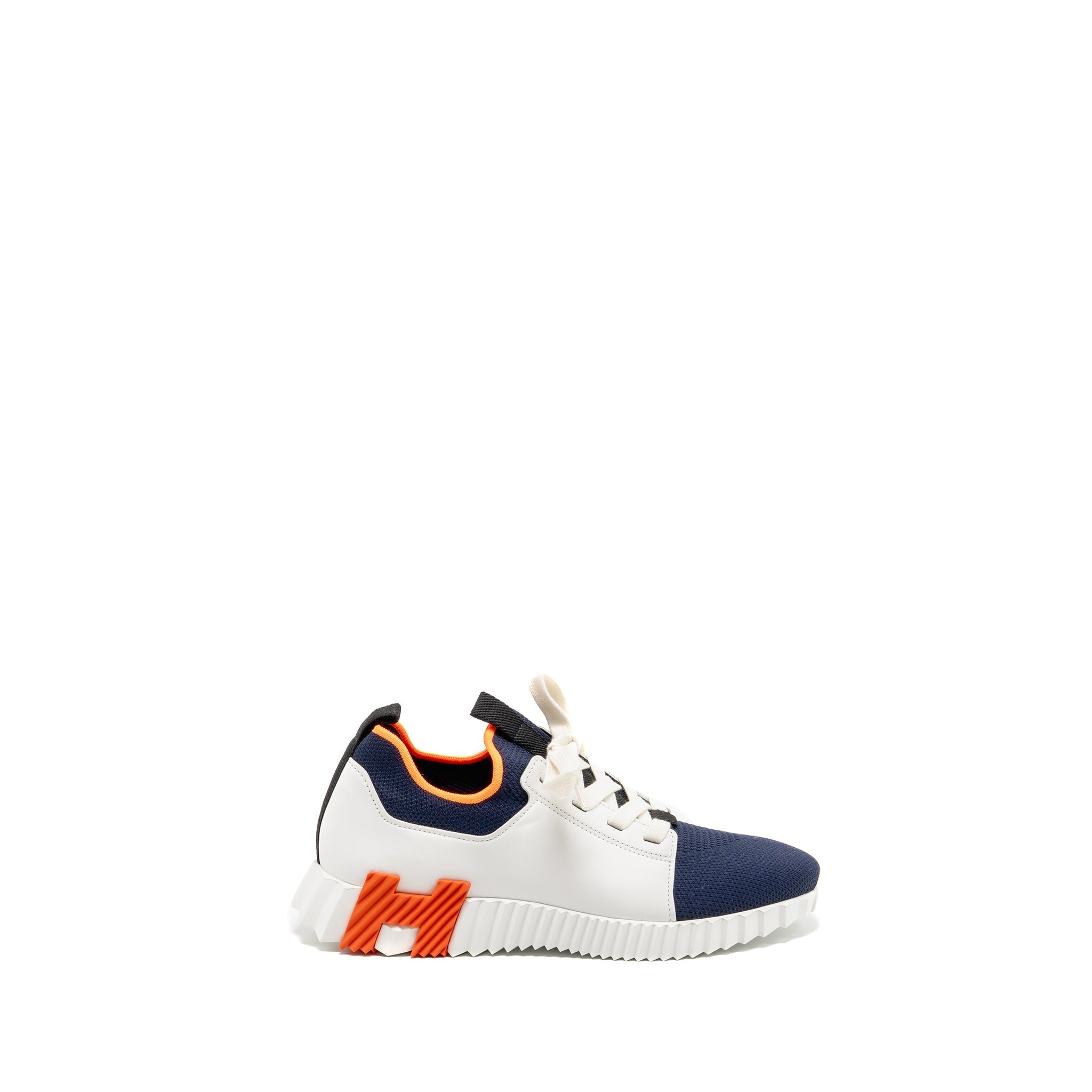 HERMES MEN’S BOUNCING SNEAKER WHITE/ NAVY/ ORANGE