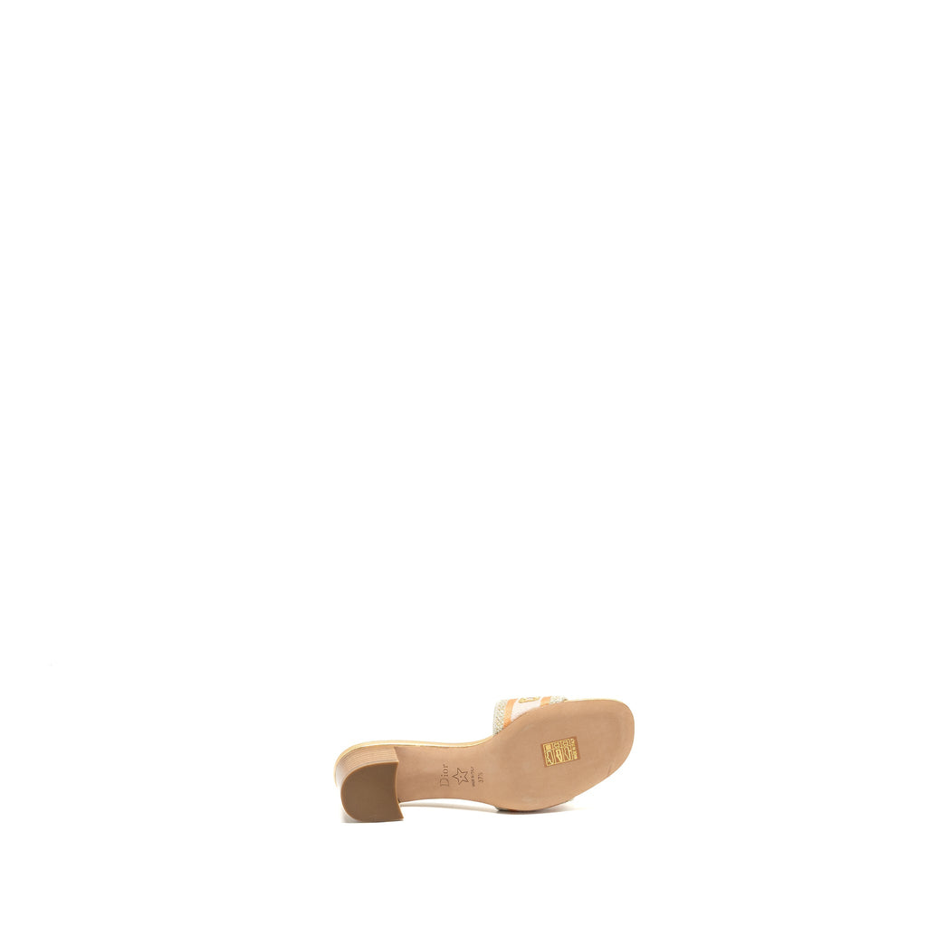 DIOR SANDALS EMBROIDERED CANVAS MULTICOLOUR