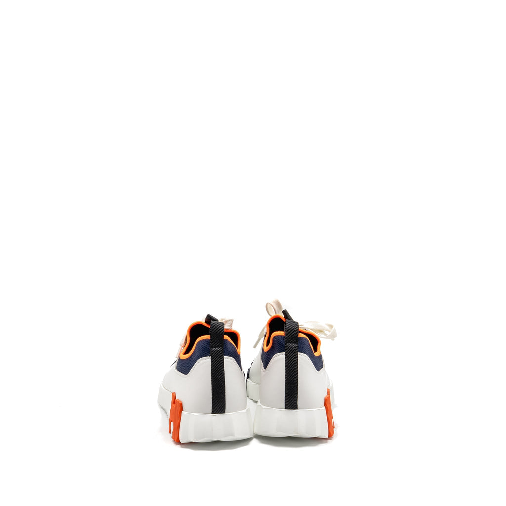 HERMES MEN’S BOUNCING SNEAKER WHITE/ NAVY/ ORANGE