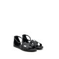 HERMES SANTORINI SANDALS LEATHER BLACK SHW