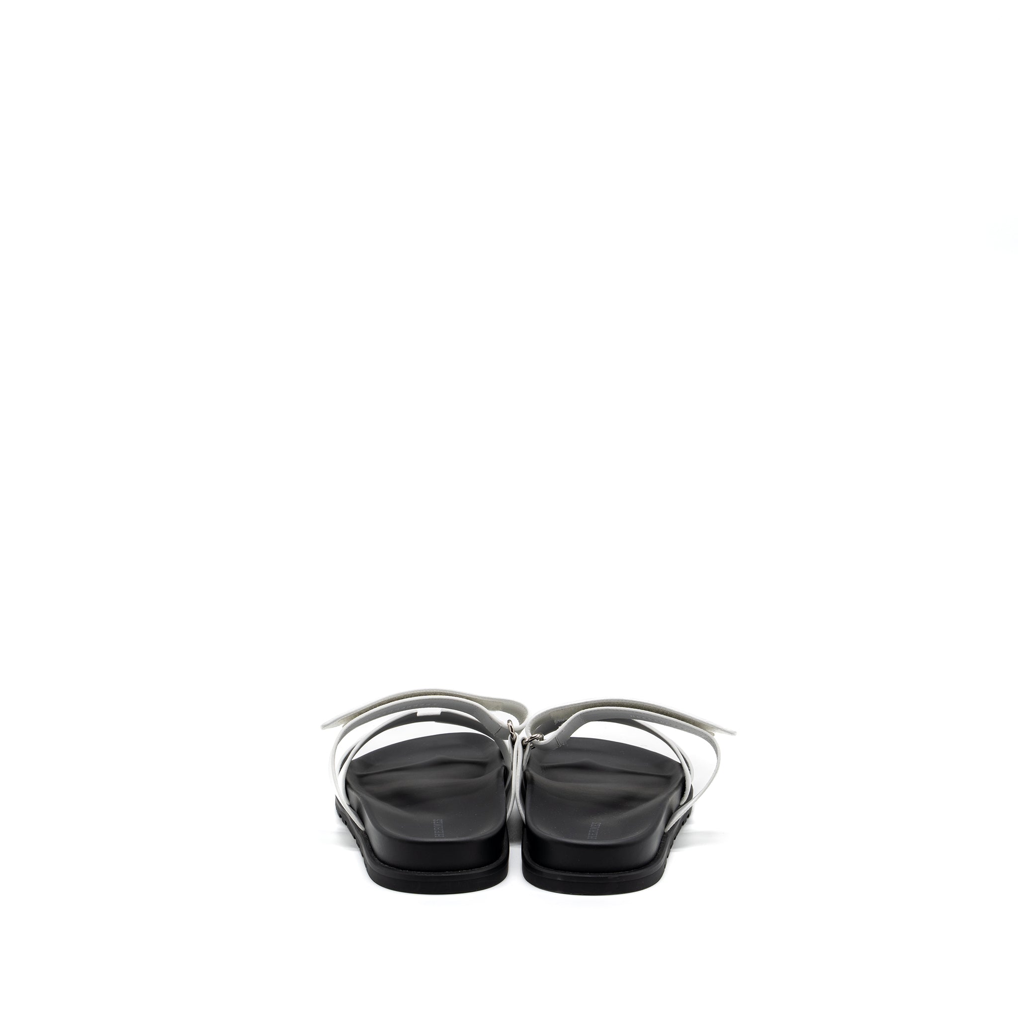 HERMES CHYPRE SANDALS EPSOM WHITE