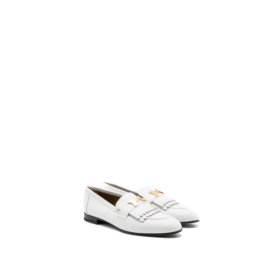 HERMES ROYAL LOAFER CALFSKIN WHITE GHW