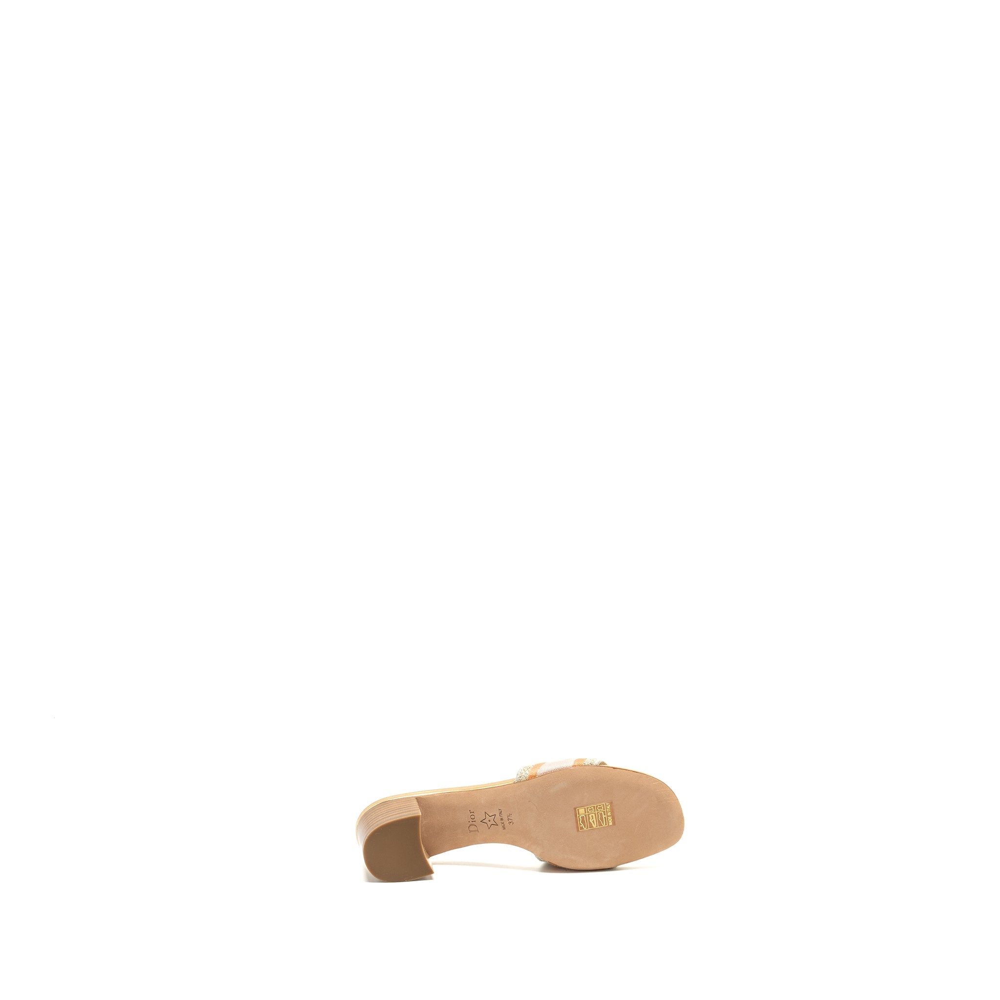 DIOR SANDALS EMBROIDERED CANVAS MULTICOLOUR