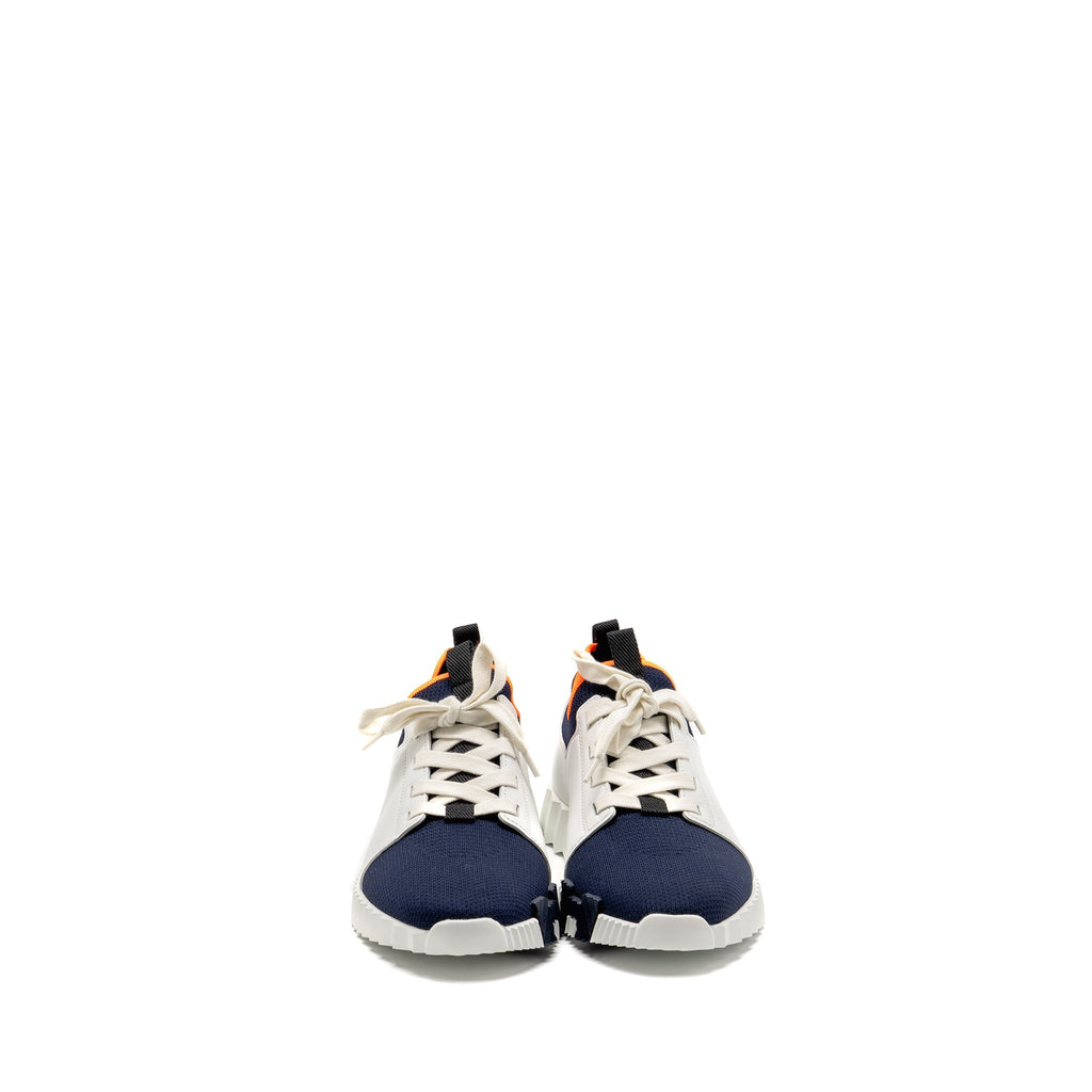 HERMES MEN’S BOUNCING SNEAKER WHITE/ NAVY/ ORANGE