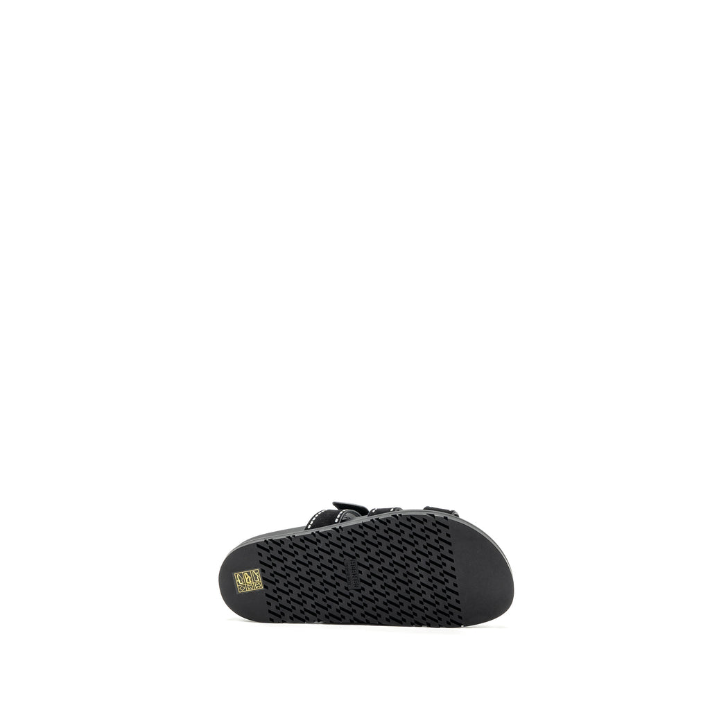 HERMES CHYPRE SANDALS SUEDE/ CRYSTAL BLACK