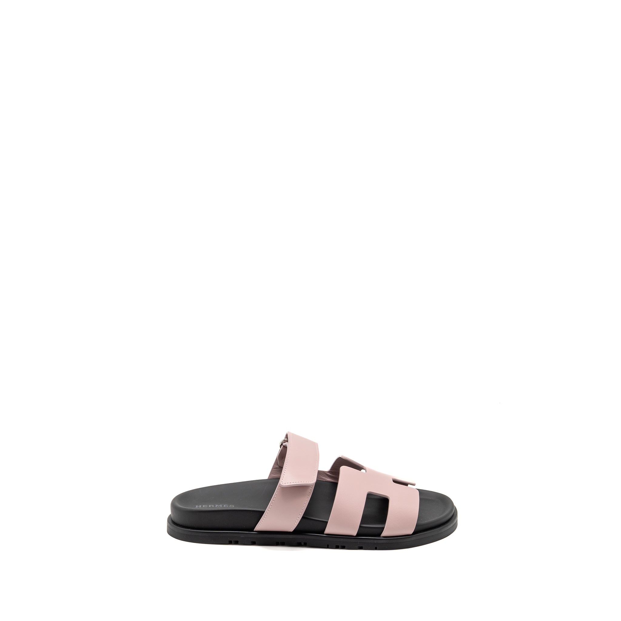 HERMES FEMME CHYPRE SANDALS CAFLSKIN ROSE CANCAN