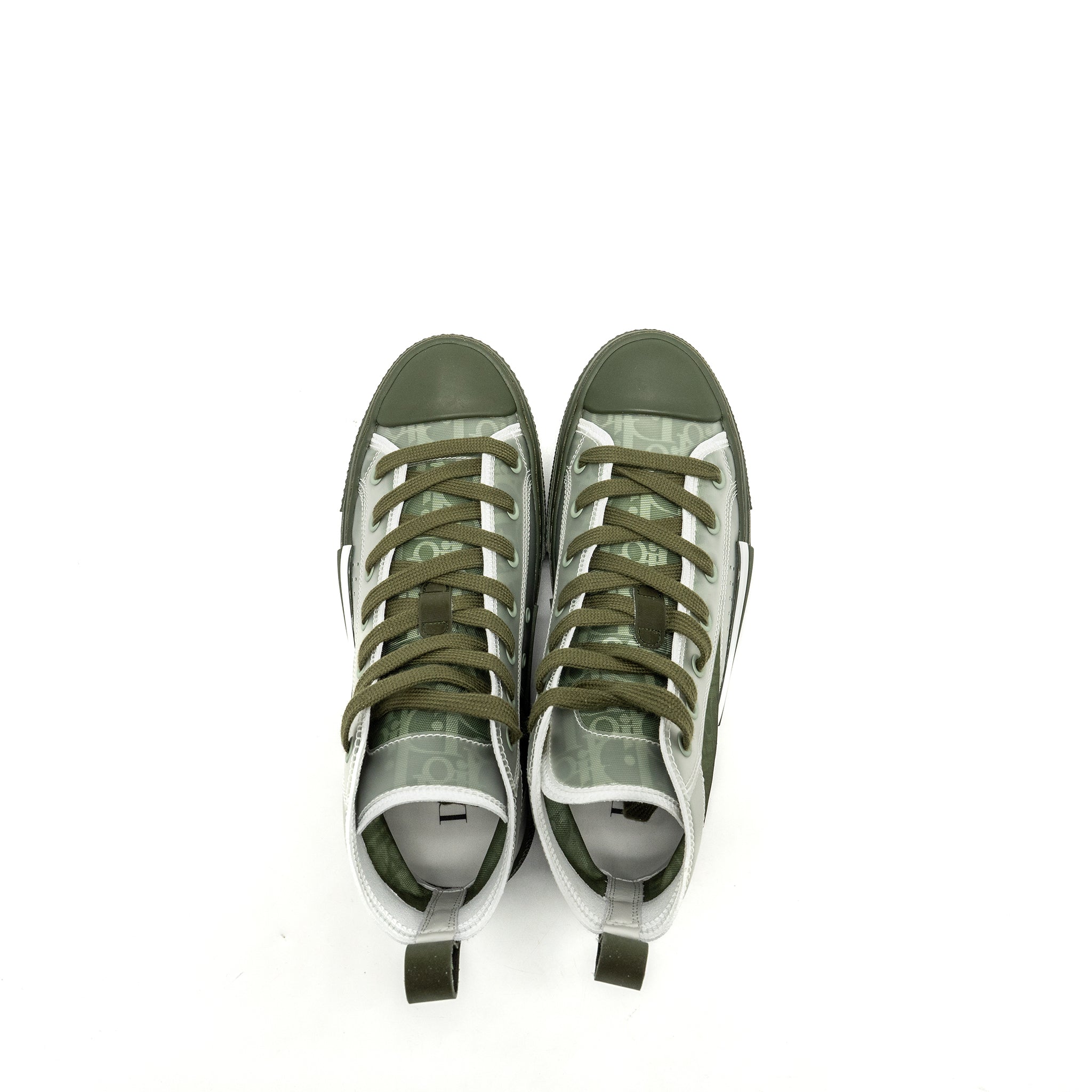 DIOR B23 OBLIQUE HIGH-TOP SNEAKER GREEN/OBLIQUE