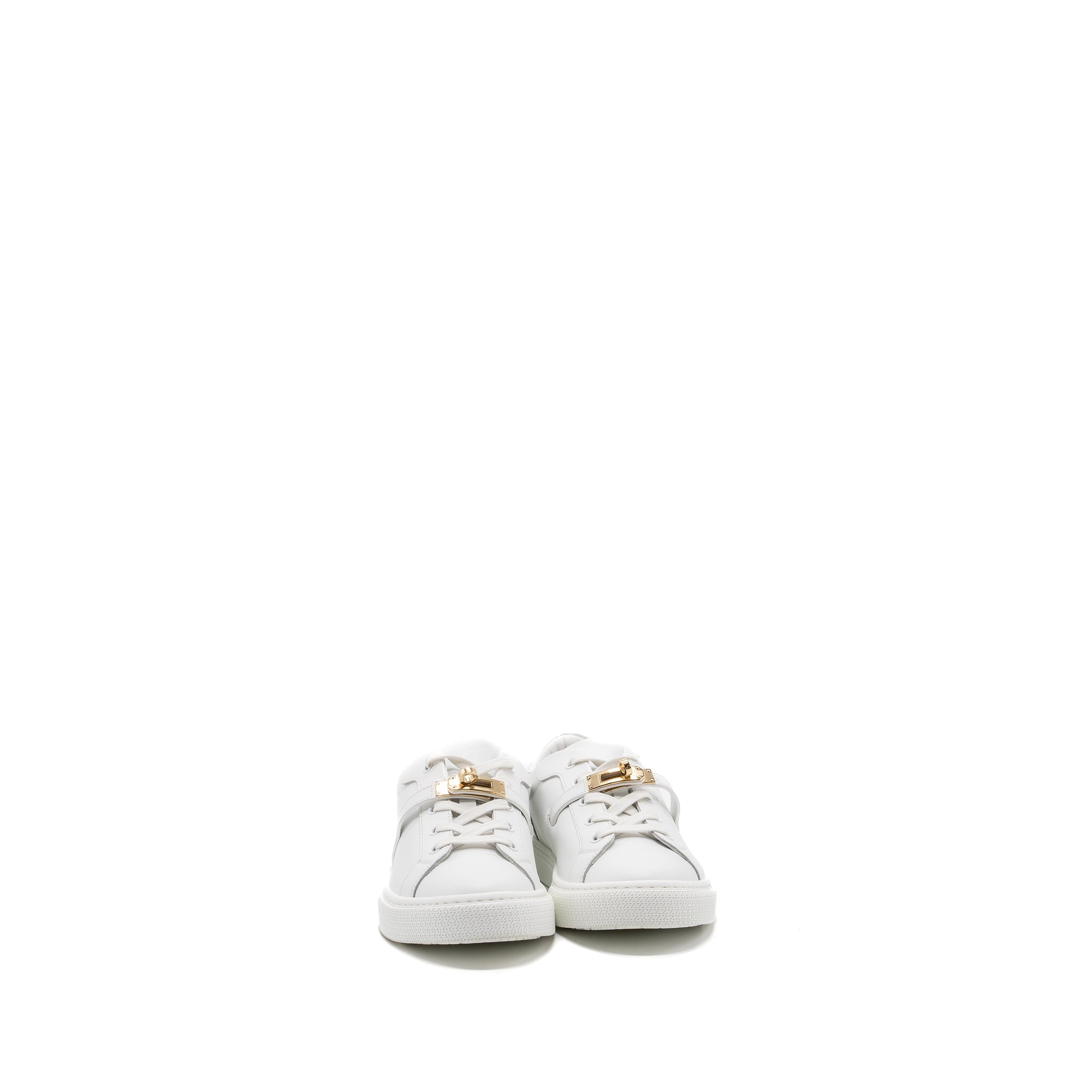 HERMES DAY SNEAKERS WHITE GHW