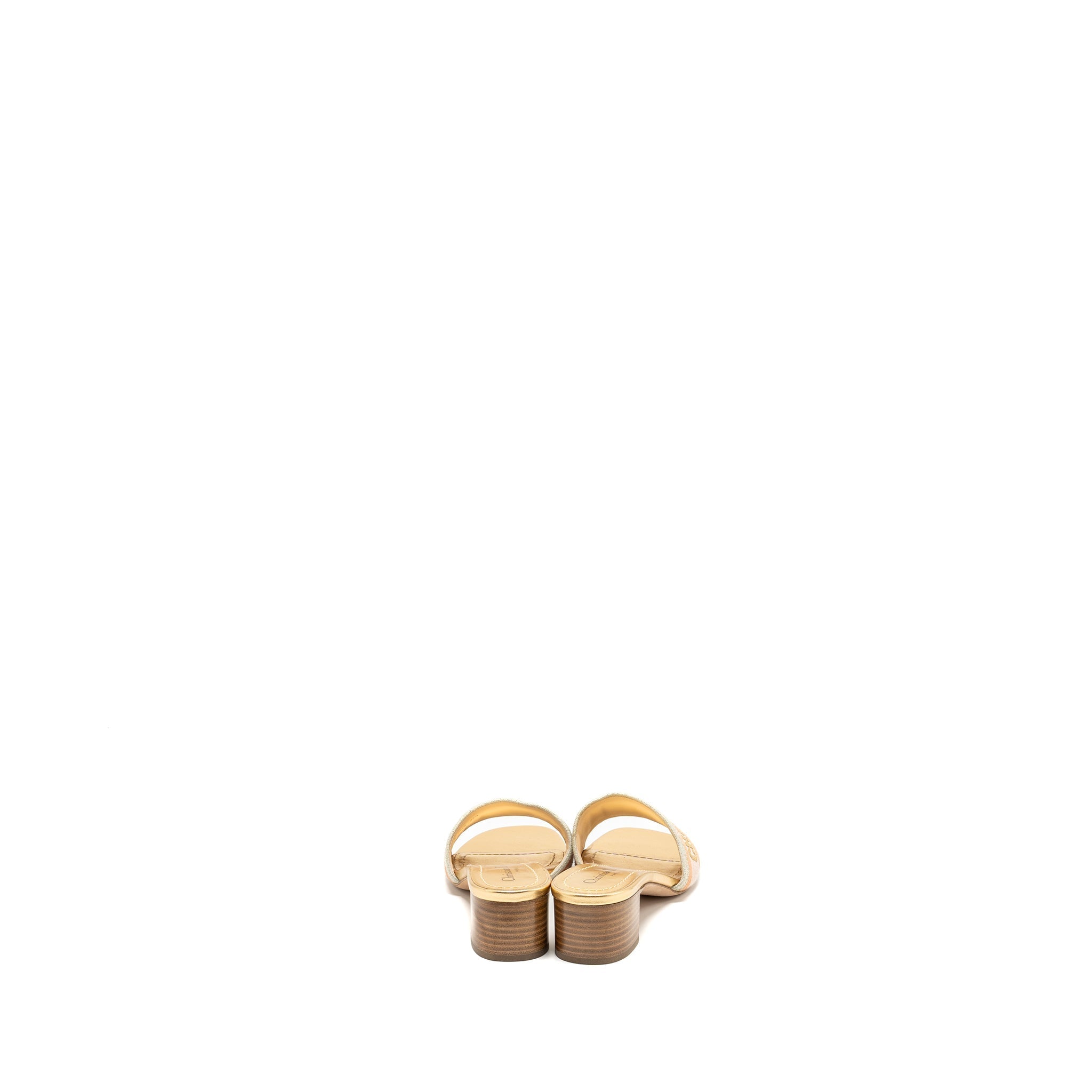 DIOR SANDALS EMBROIDERED CANVAS MULTICOLOUR