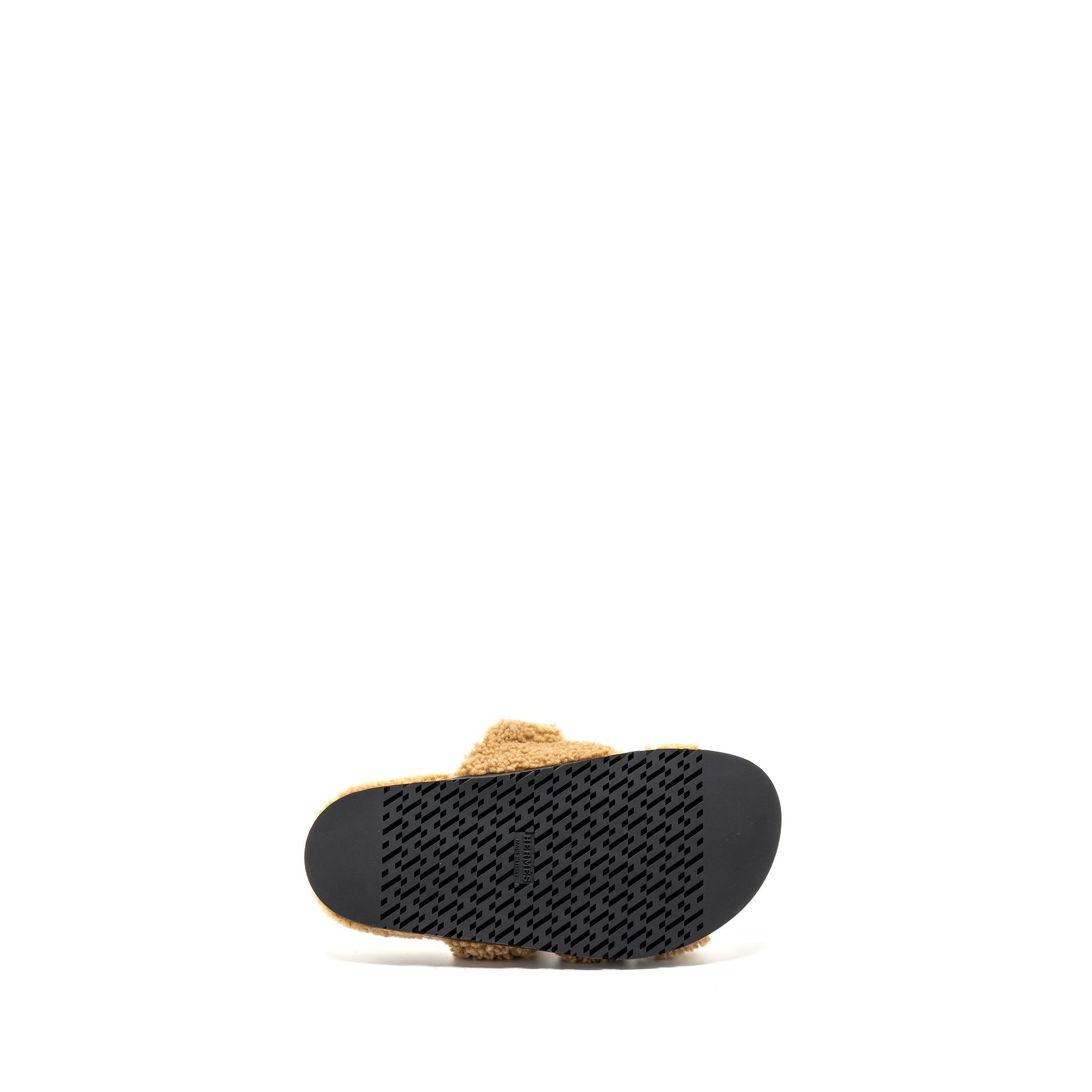 HERMES CHYPRE SANDALS SHEARLING BEIGE ARGYLE