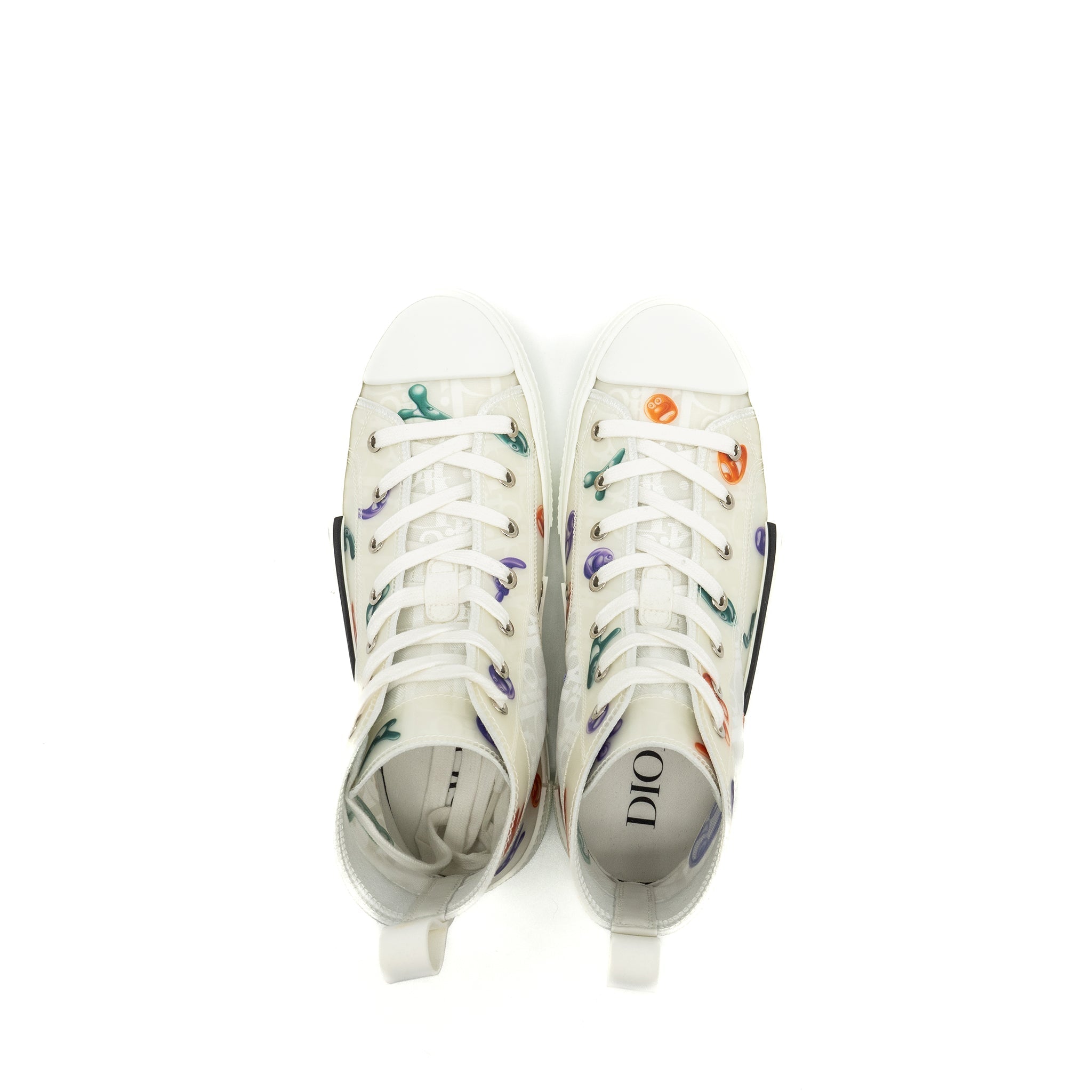 DIOR KENNY SCHARF B23 OBLIQUE HIGH-TOP SNEAKER WHITE/MULTICOLOUR