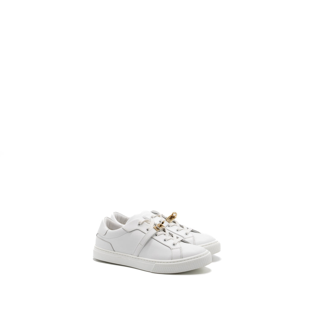 HERMES DAY SNEAKERS WHITE GHW