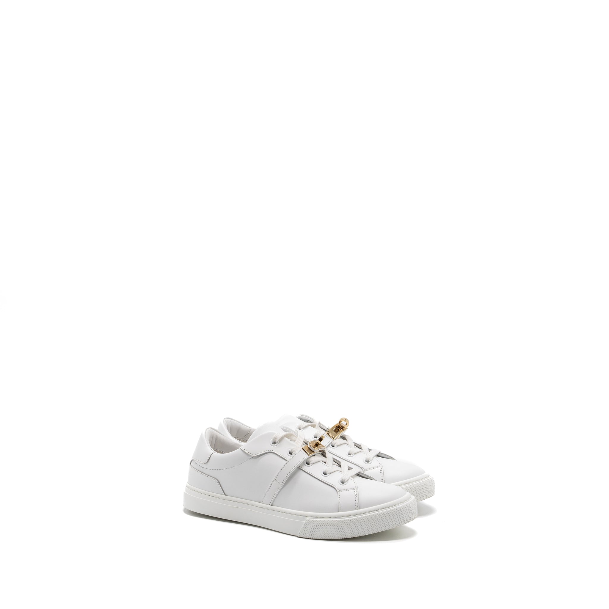 HERMES DAY SNEAKERS WHITE GHW