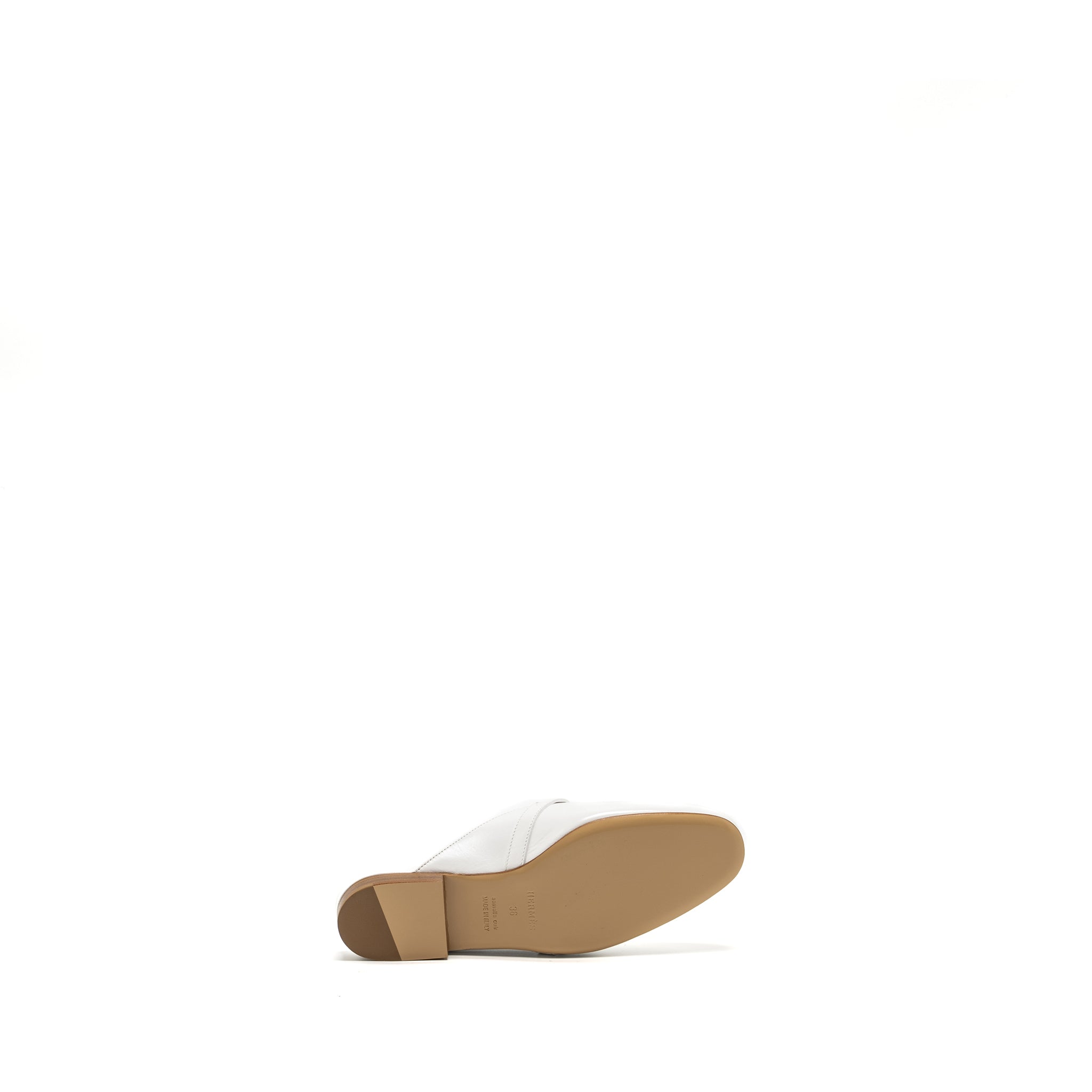 HERMES FEMME OZ MULE BLANC RGHW