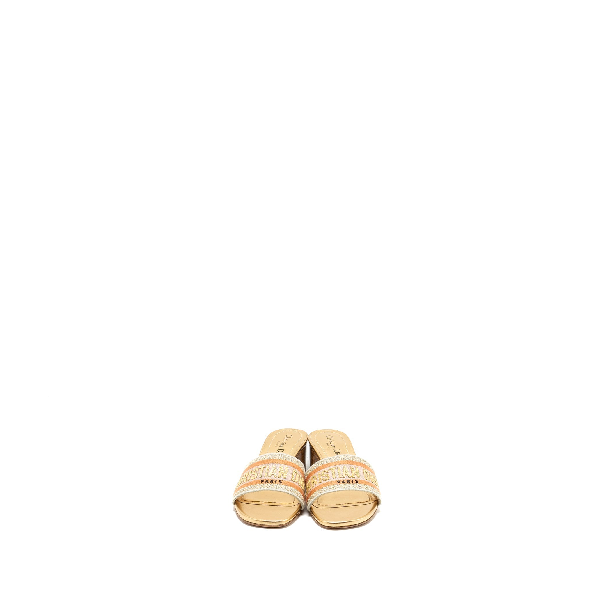 DIOR SANDALS EMBROIDERED CANVAS MULTICOLOUR