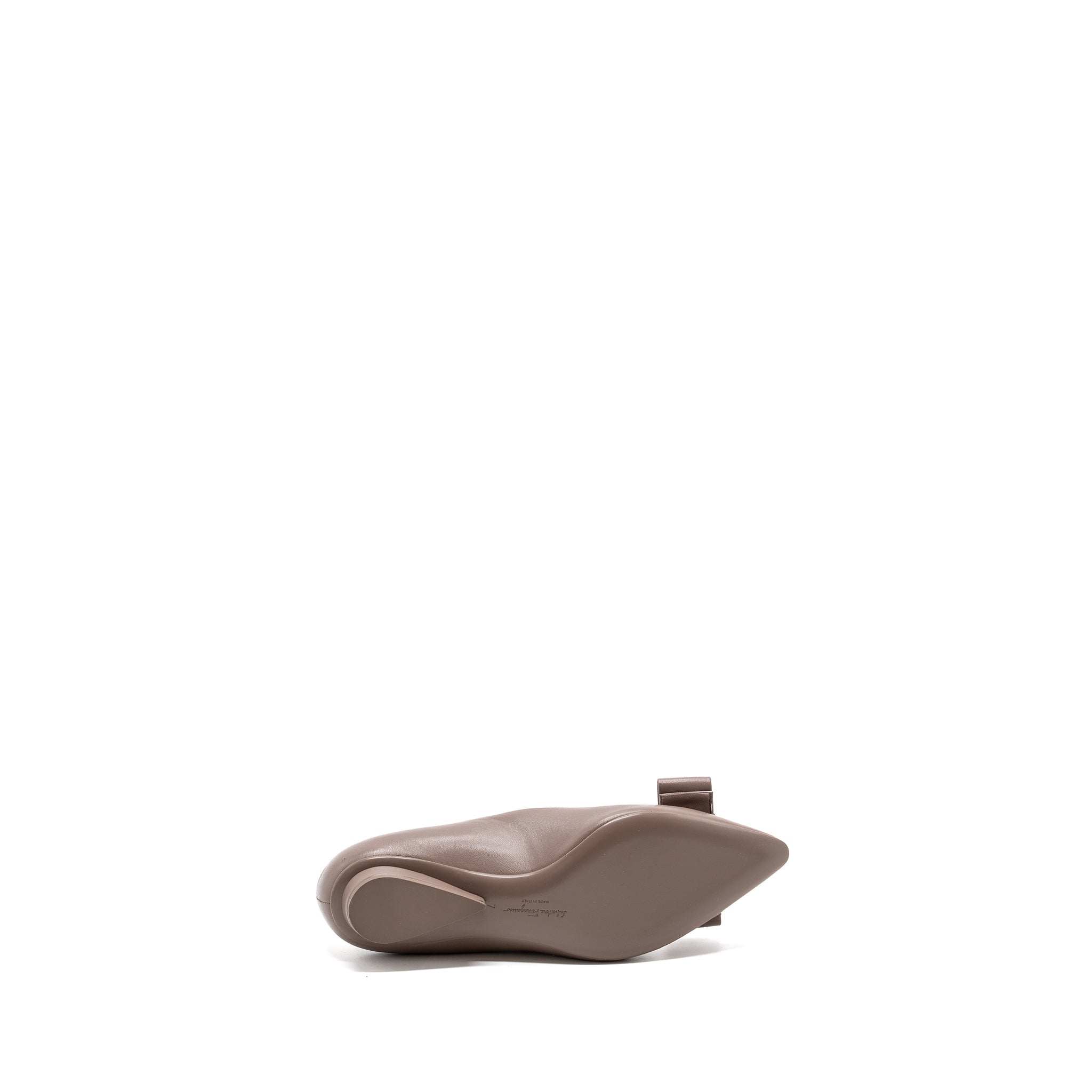 FERRAGAMO VIVA BALLERINAS NAPPA CALFSKIN GREY