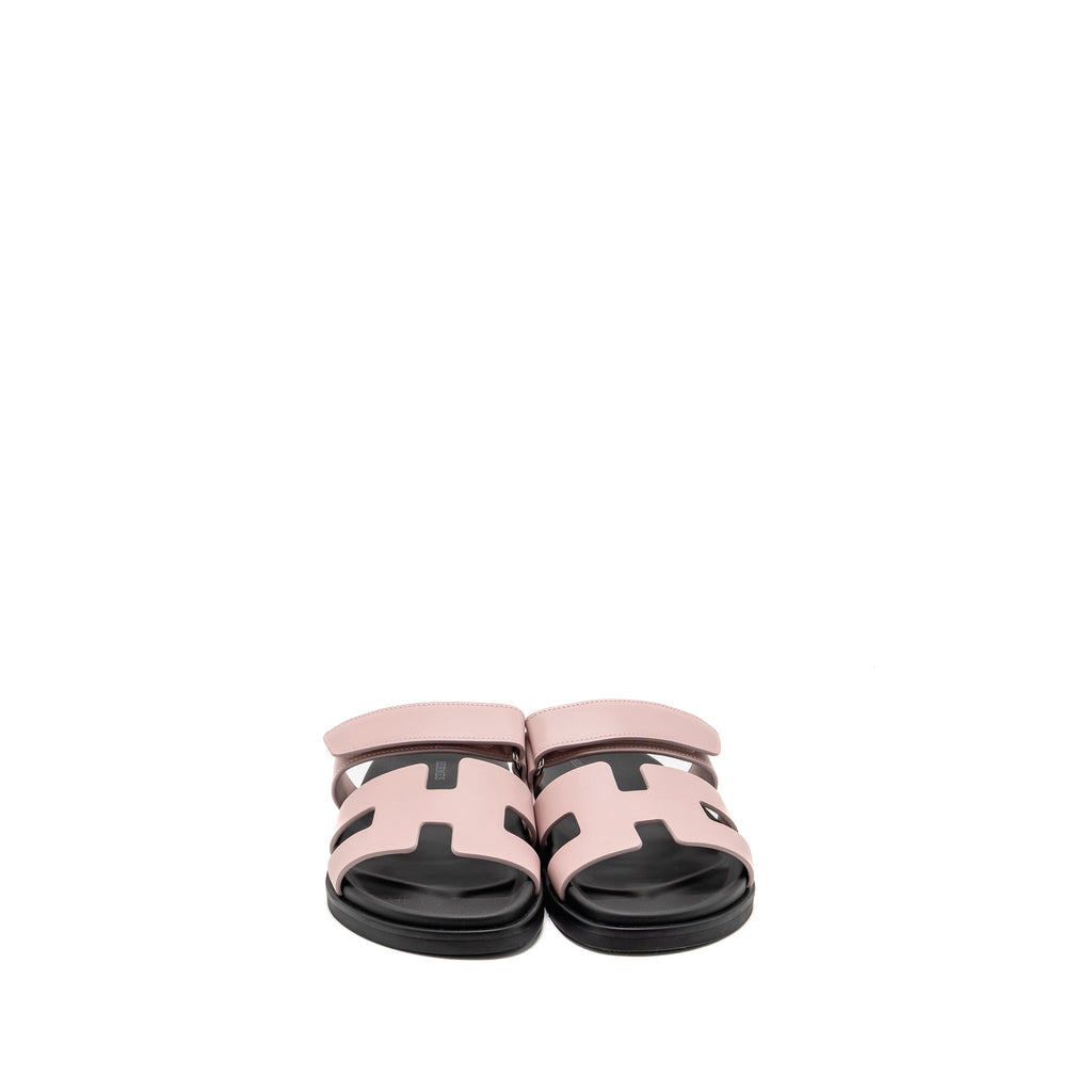 HERMES FEMME CHYPRE SANDALS CAFLSKIN ROSE CANCAN