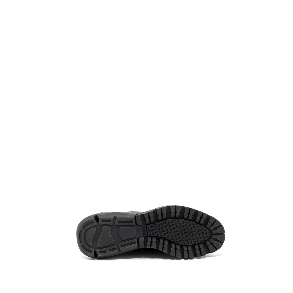 DIOR COMBAT MID TOP BOOTS DIOR BLUE OBLIQUE BLACK SHW