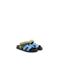 HERMES CHYPRE SANDALS CHÈVRE VELOURS BLEU CAMEO / VERT CELADON