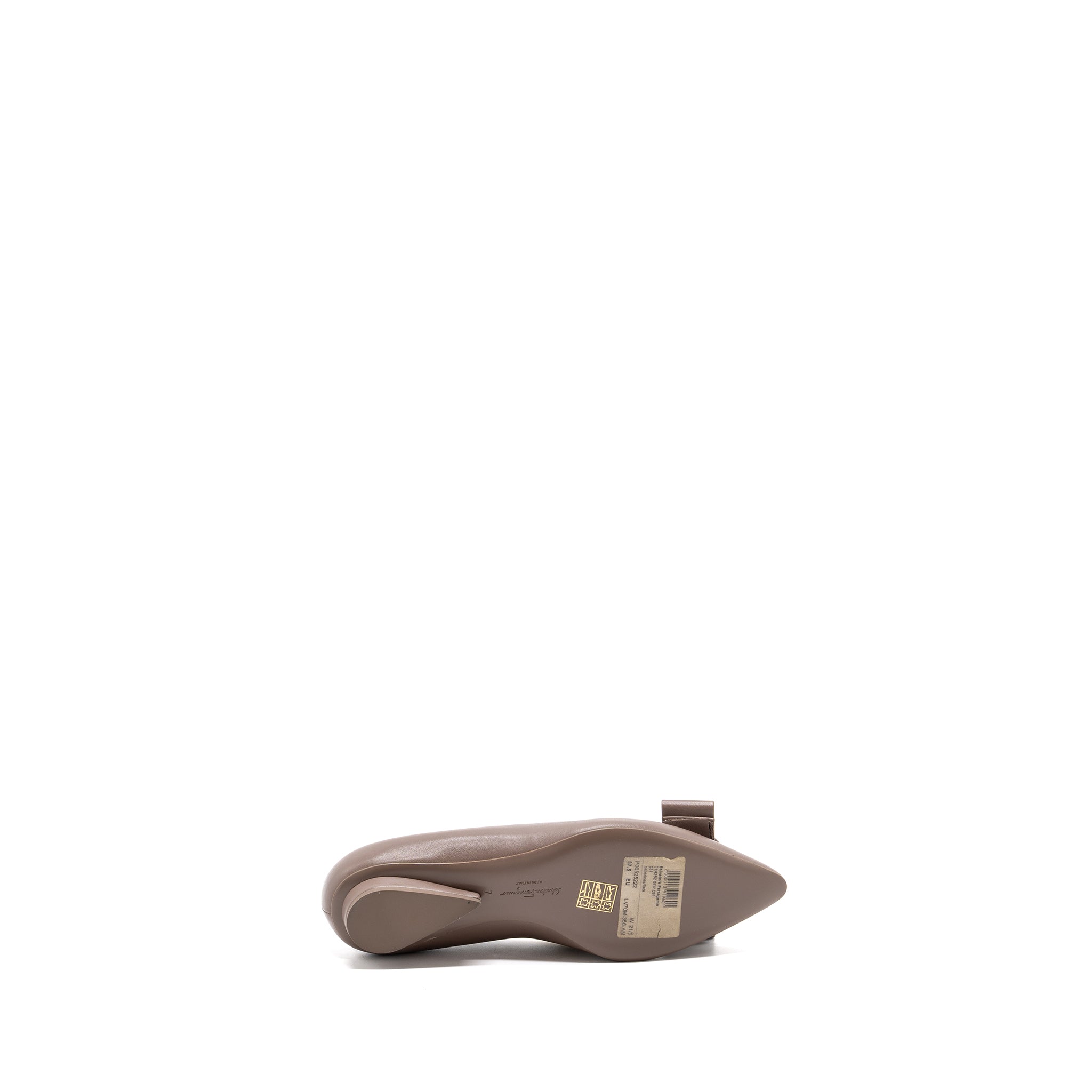 FERRAGAMO VIVA BALLERINAS NAPPA CALFSKIN GREY