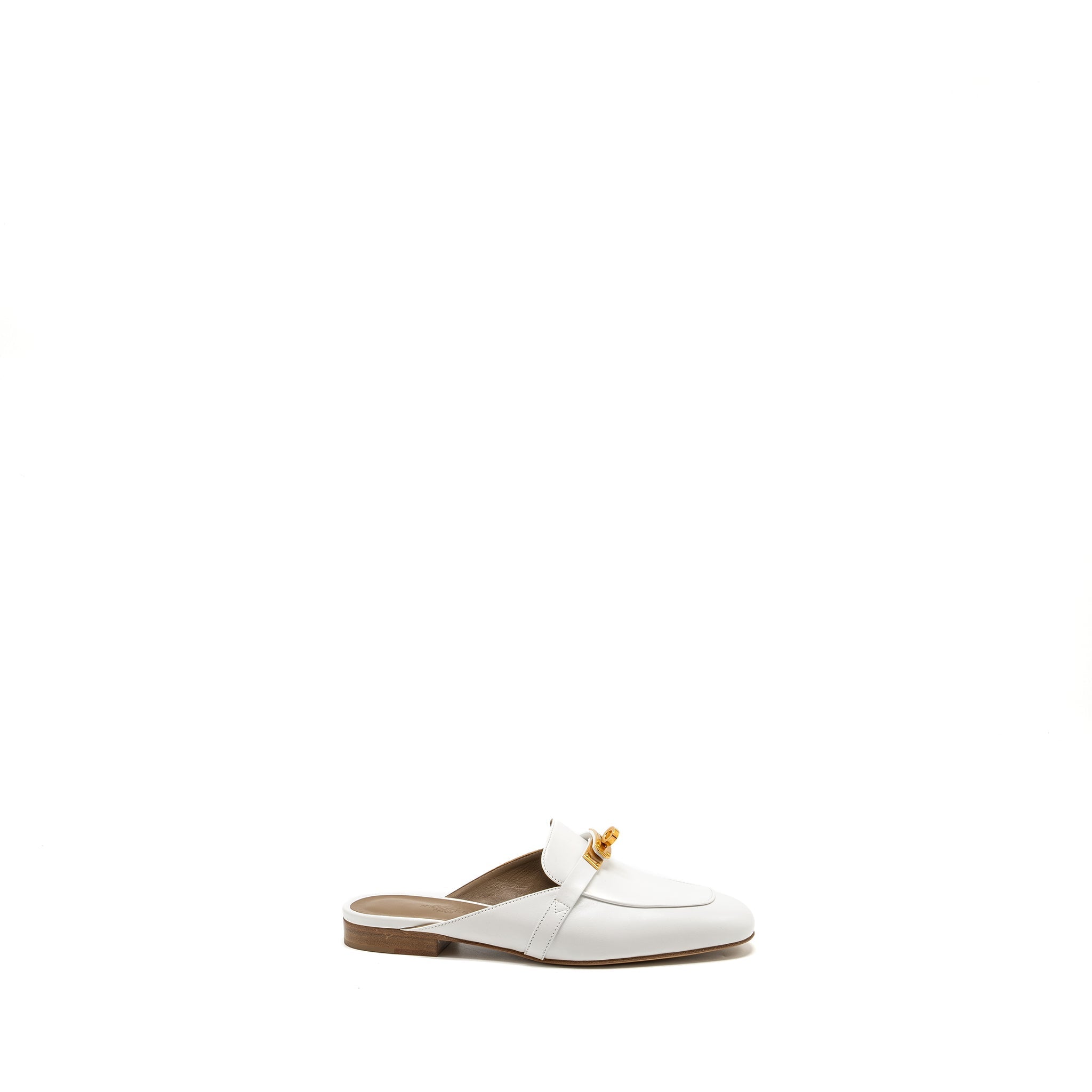 HERMES FEMME OZ MULE BLANC RGHW
