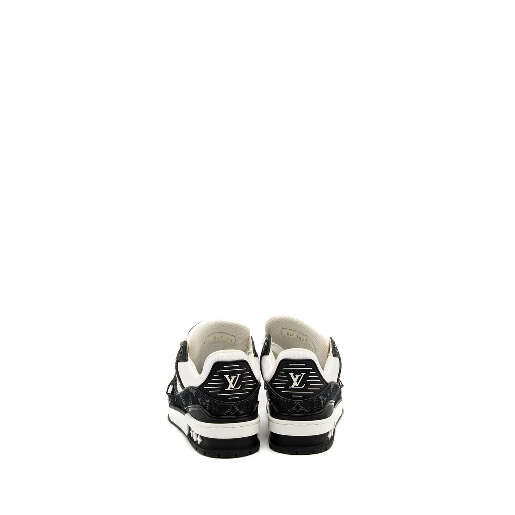 LOUIS VUITTON TRAINER SNEAKER MONOGRAM DENIM/MONOGRAM-EMBOSSED GRAINED CALFSKIN BLACK