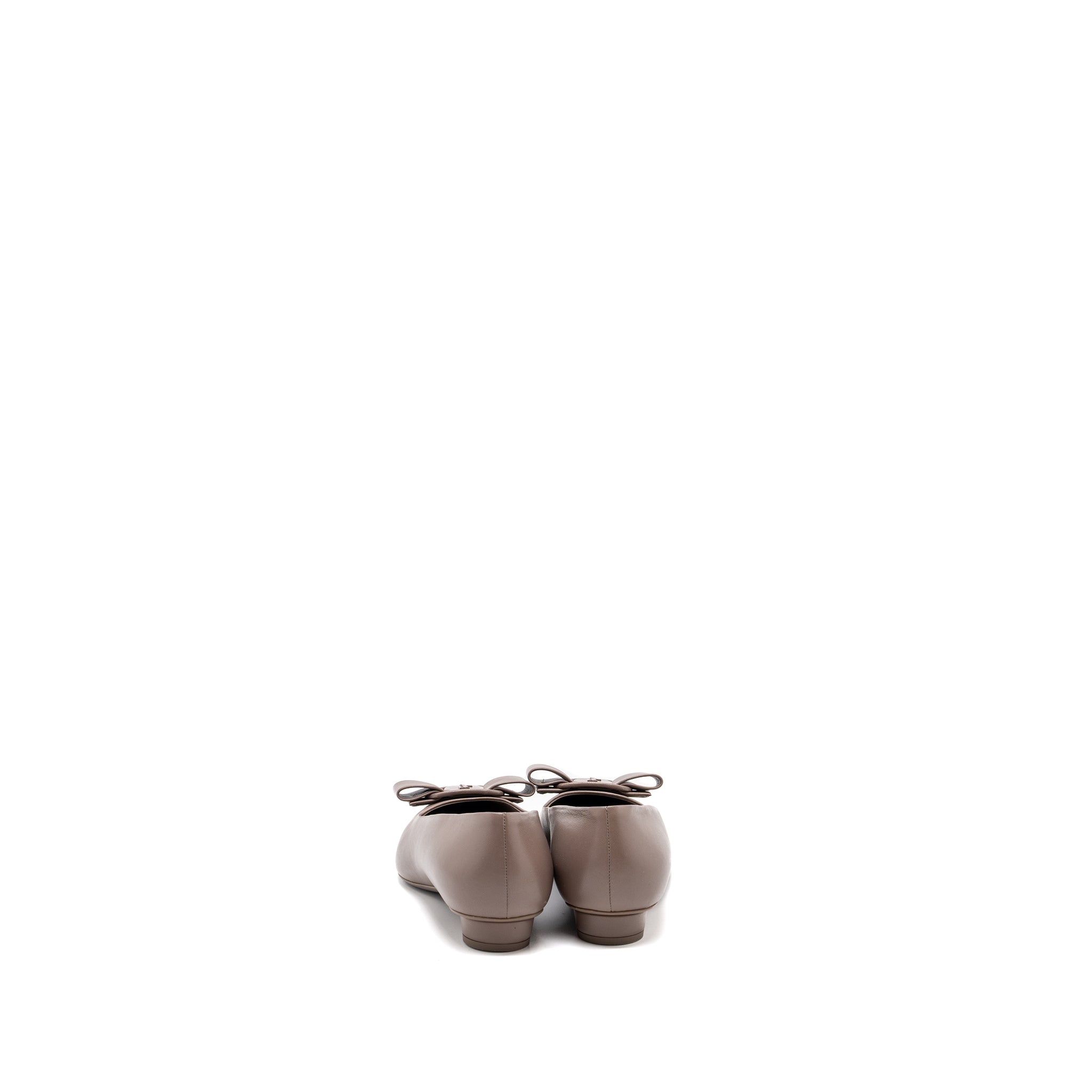 FERRAGAMO VIVA BALLERINAS NAPPA CALFSKIN GREY