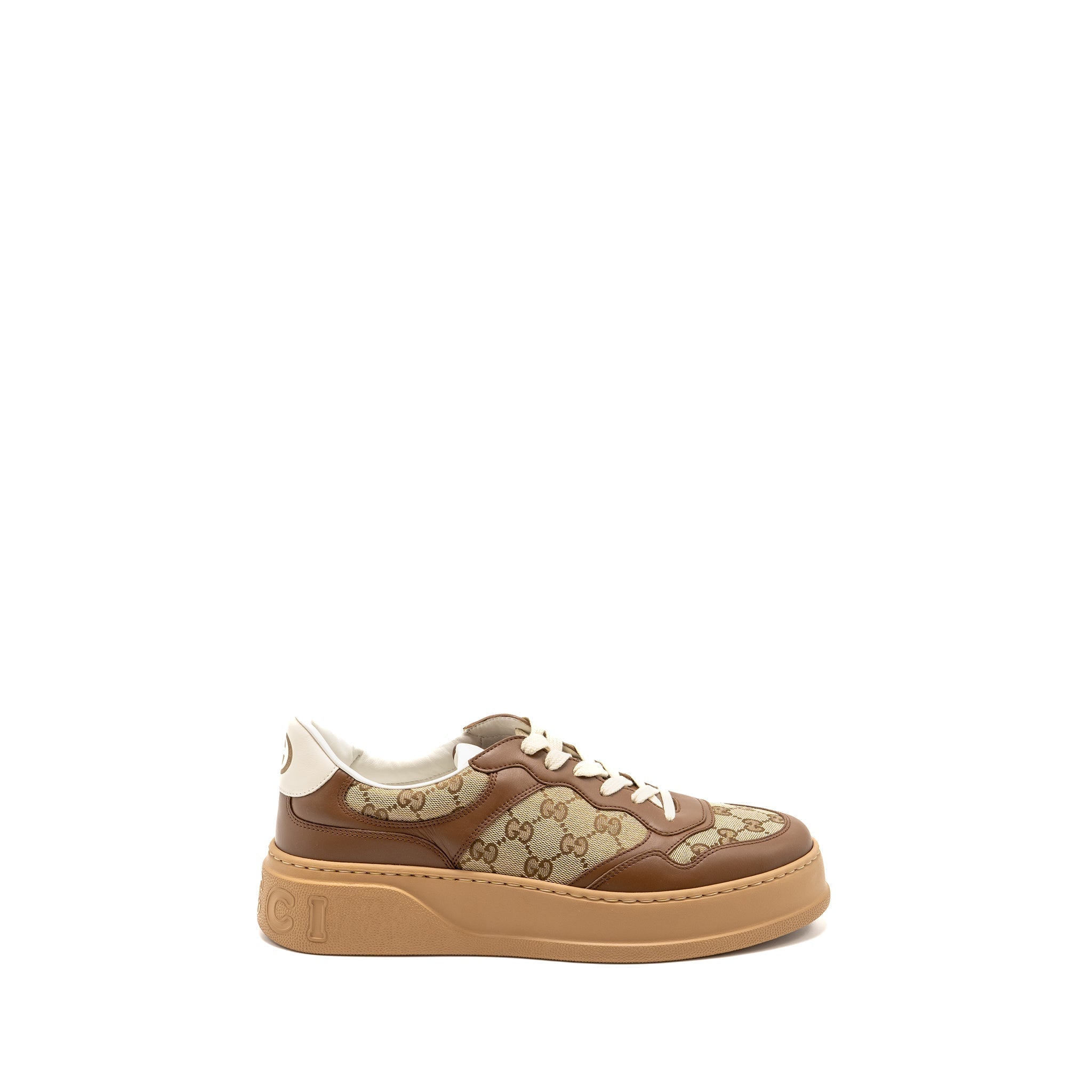 GUCCI SNEAKER GG SUPREME CANVAS/LEATHER BROWN