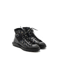 DIOR COMBAT MID TOP BOOTS DIOR BLUE OBLIQUE BLACK SHW