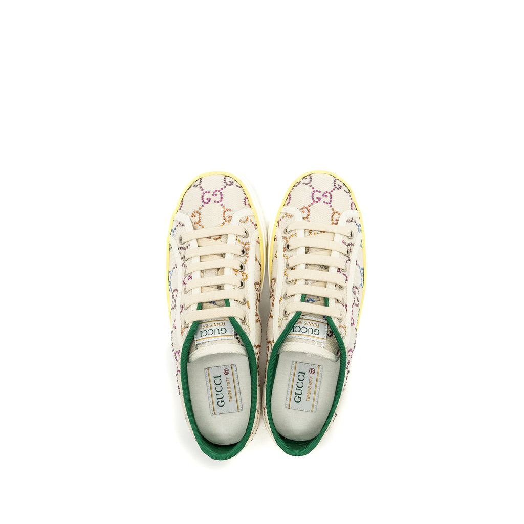GUCCI TENNIS SNEAKER GG LOGO CRYSTAL MULTICOLOUR