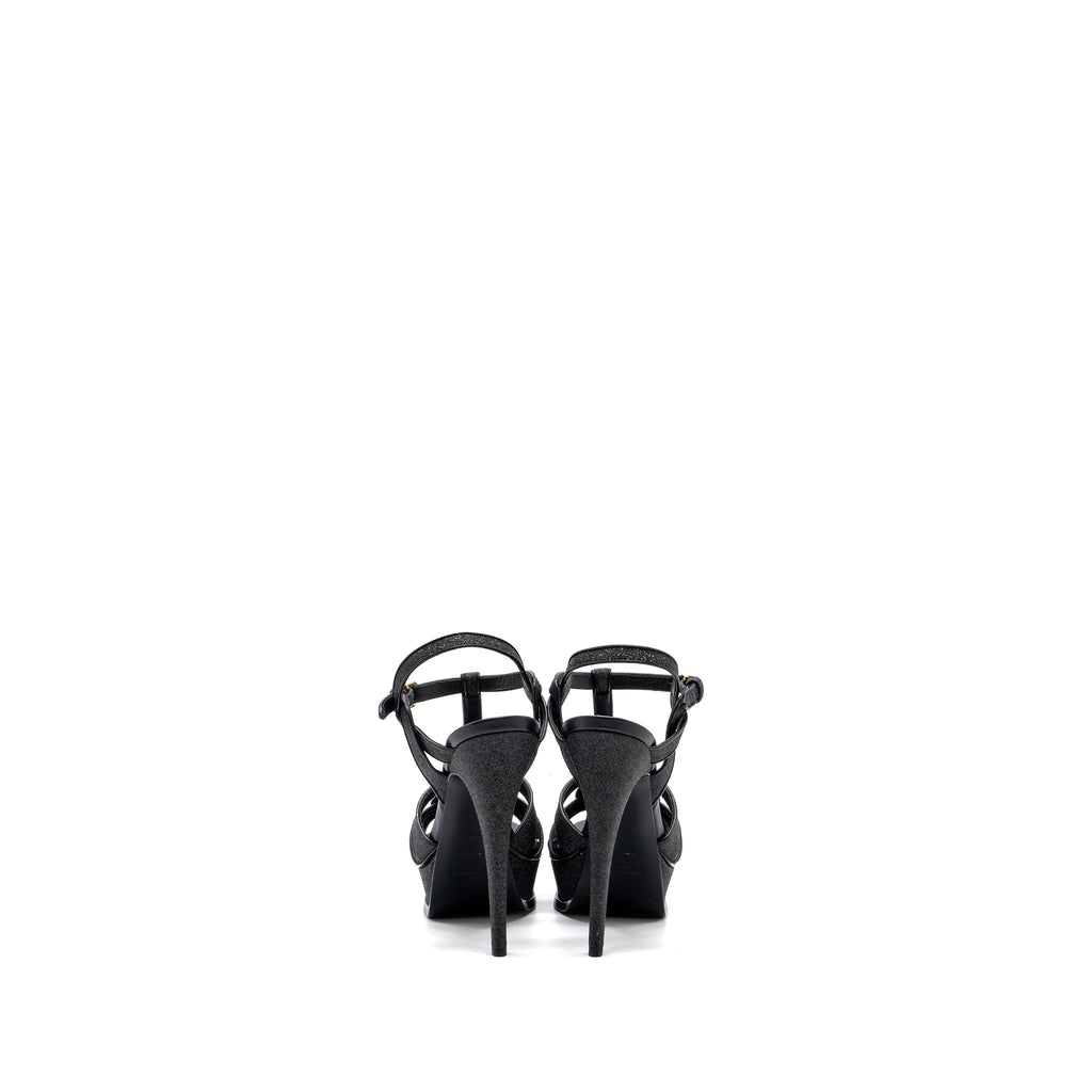 SAINT LAURENT TRIBUTE PLATFORM SANDALS BLACK