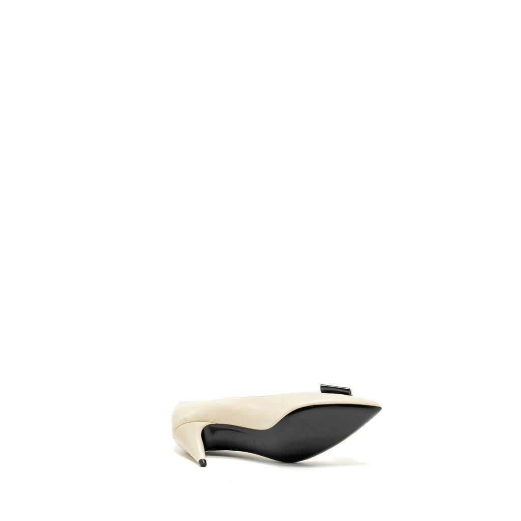 SAINT LAURENT ANAIS BOW YSL PUMP WHITE/MULTICOLOUR