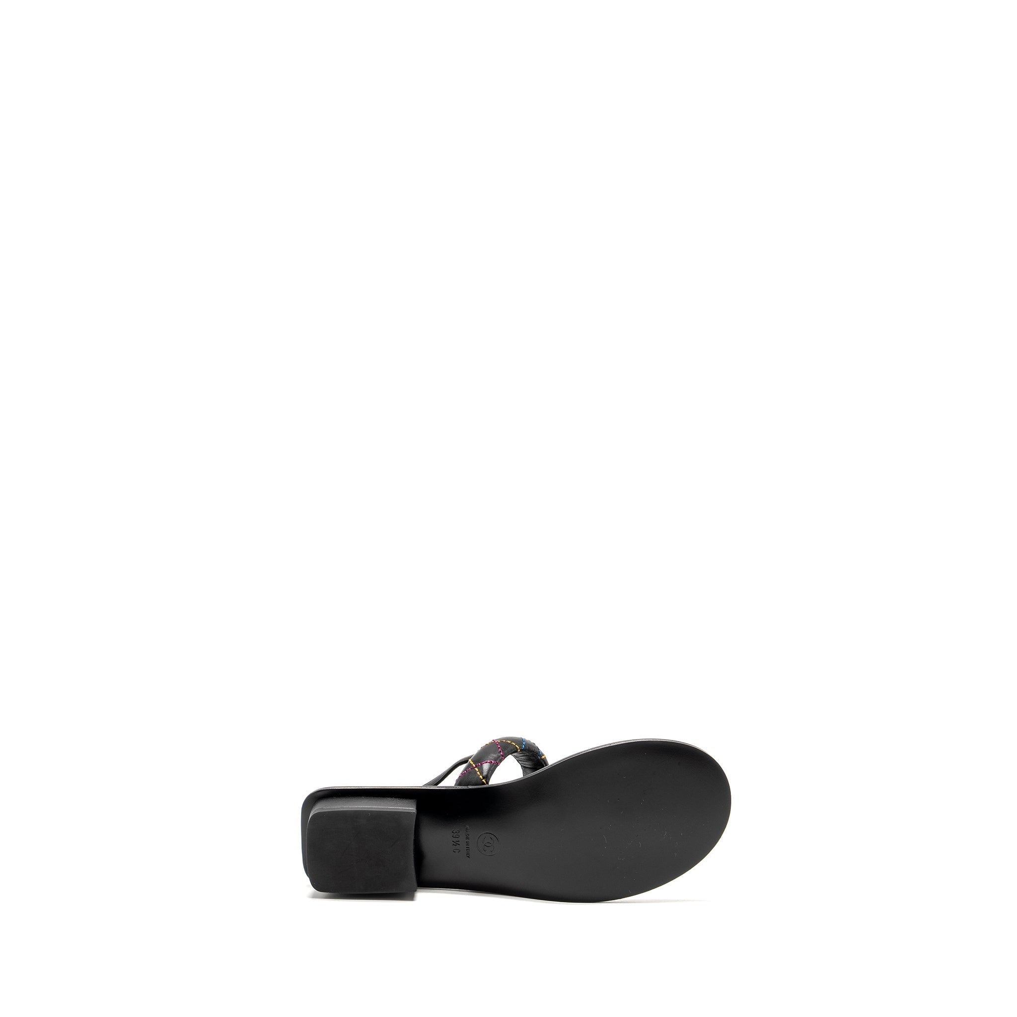 CHANEL SANDALS BLACK /MULTICOLOUR