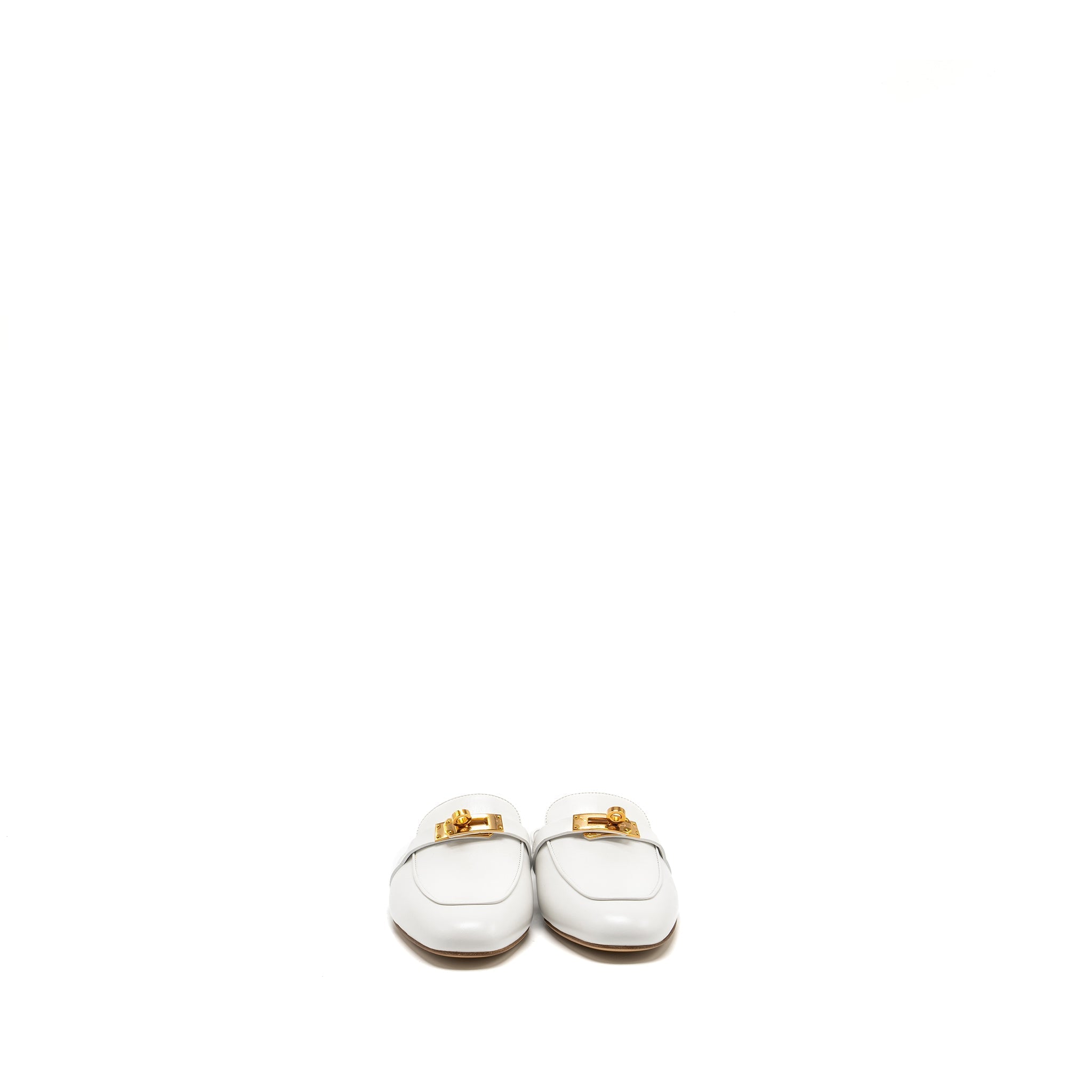 HERMES FEMME OZ MULE BLANC RGHW