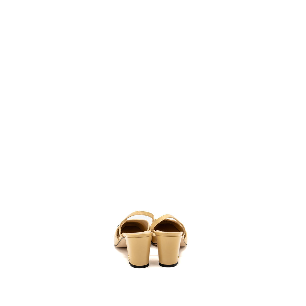 CHANEL SLING BACK BEIGE/BLACK