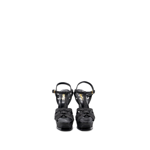 SAINT LAURENT TRIBUTE PLATFORM SANDALS BLACK
