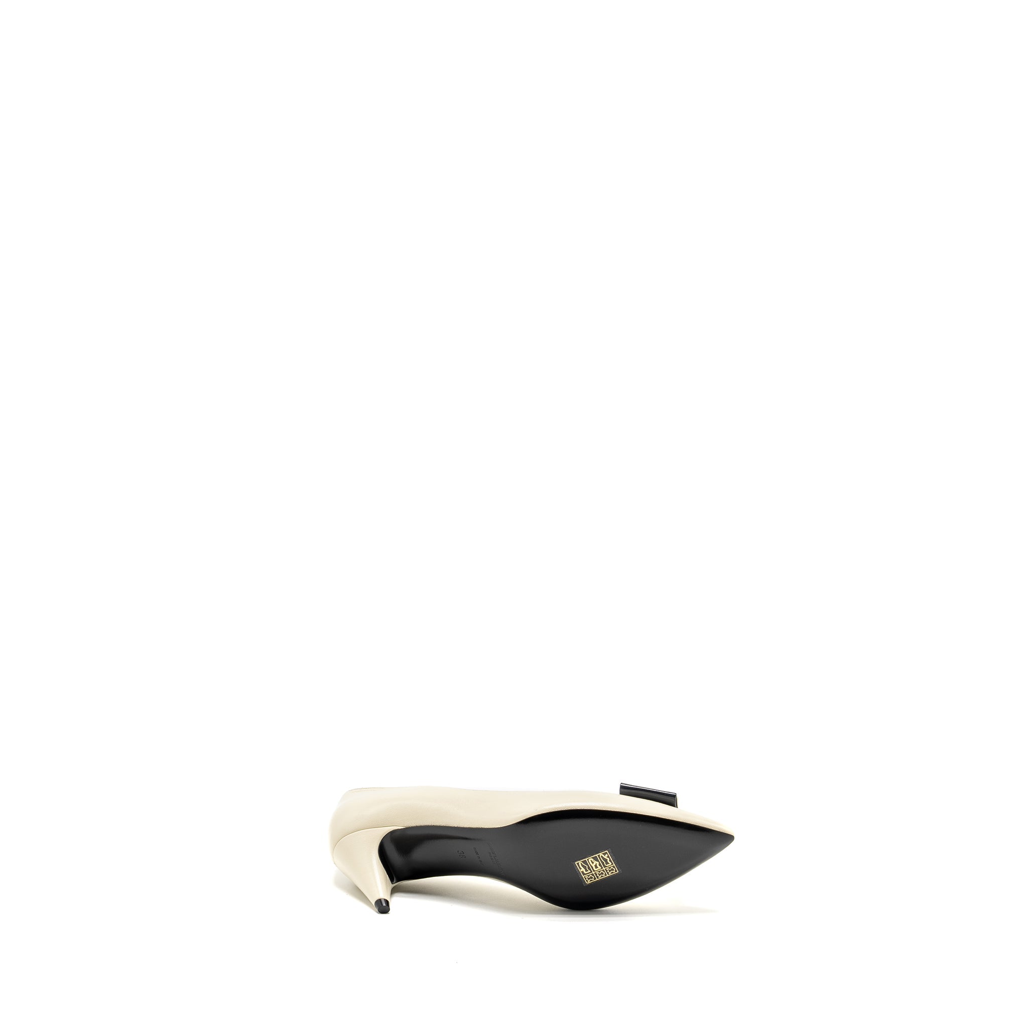SAINT LAURENT ANAIS BOW YSL PUMP WHITE/MULTICOLOUR