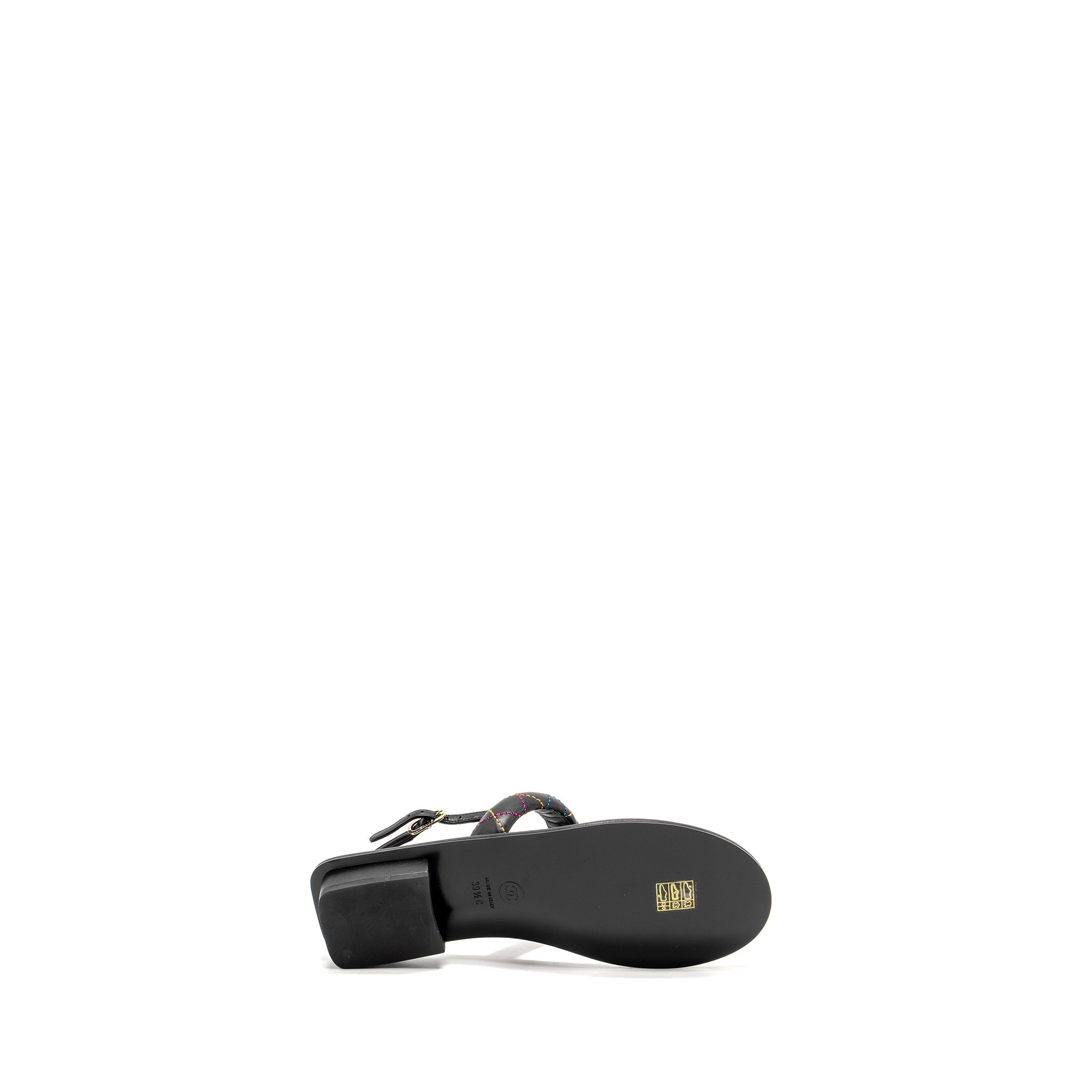 CHANEL SANDALS BLACK /MULTICOLOUR