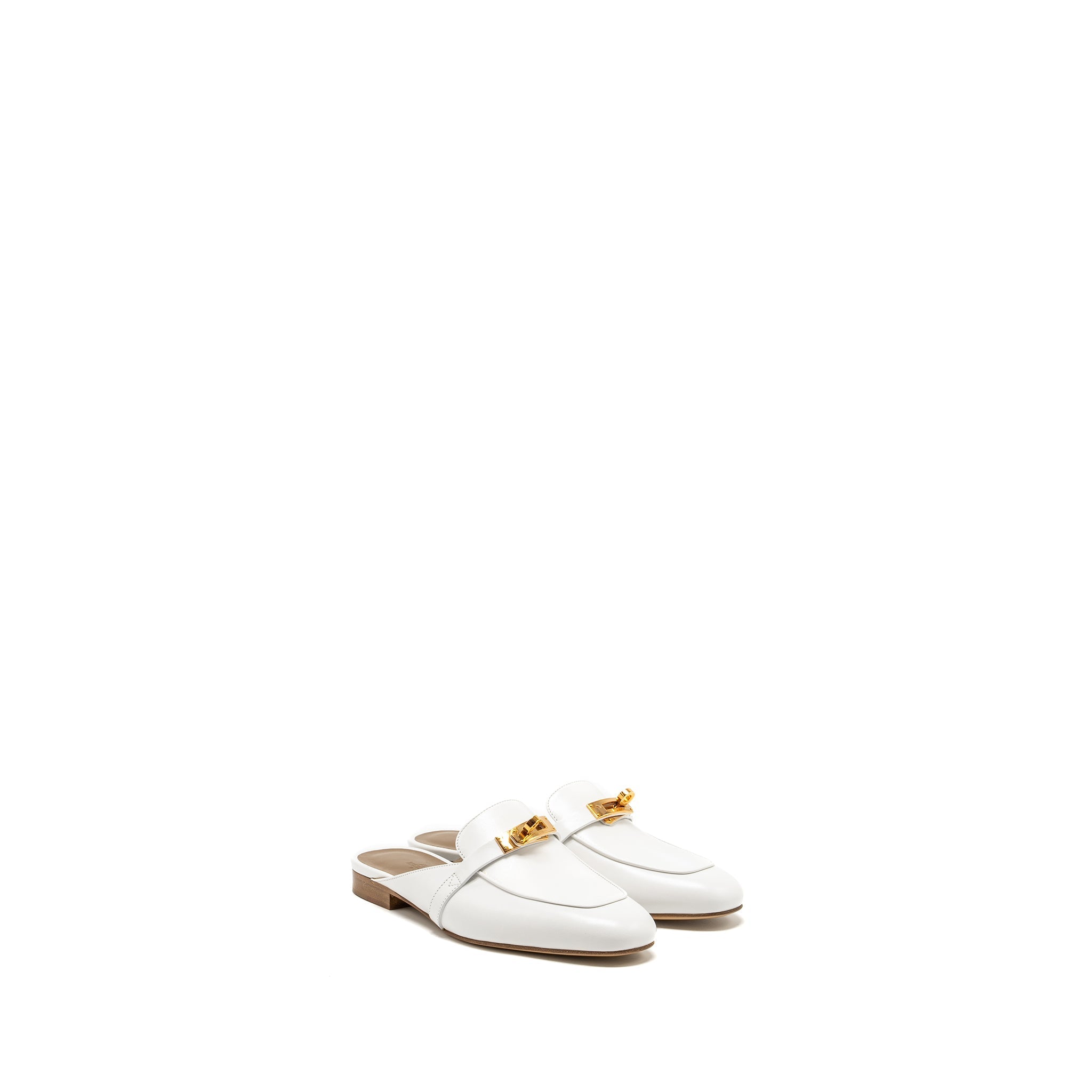 HERMES FEMME OZ MULE BLANC RGHW