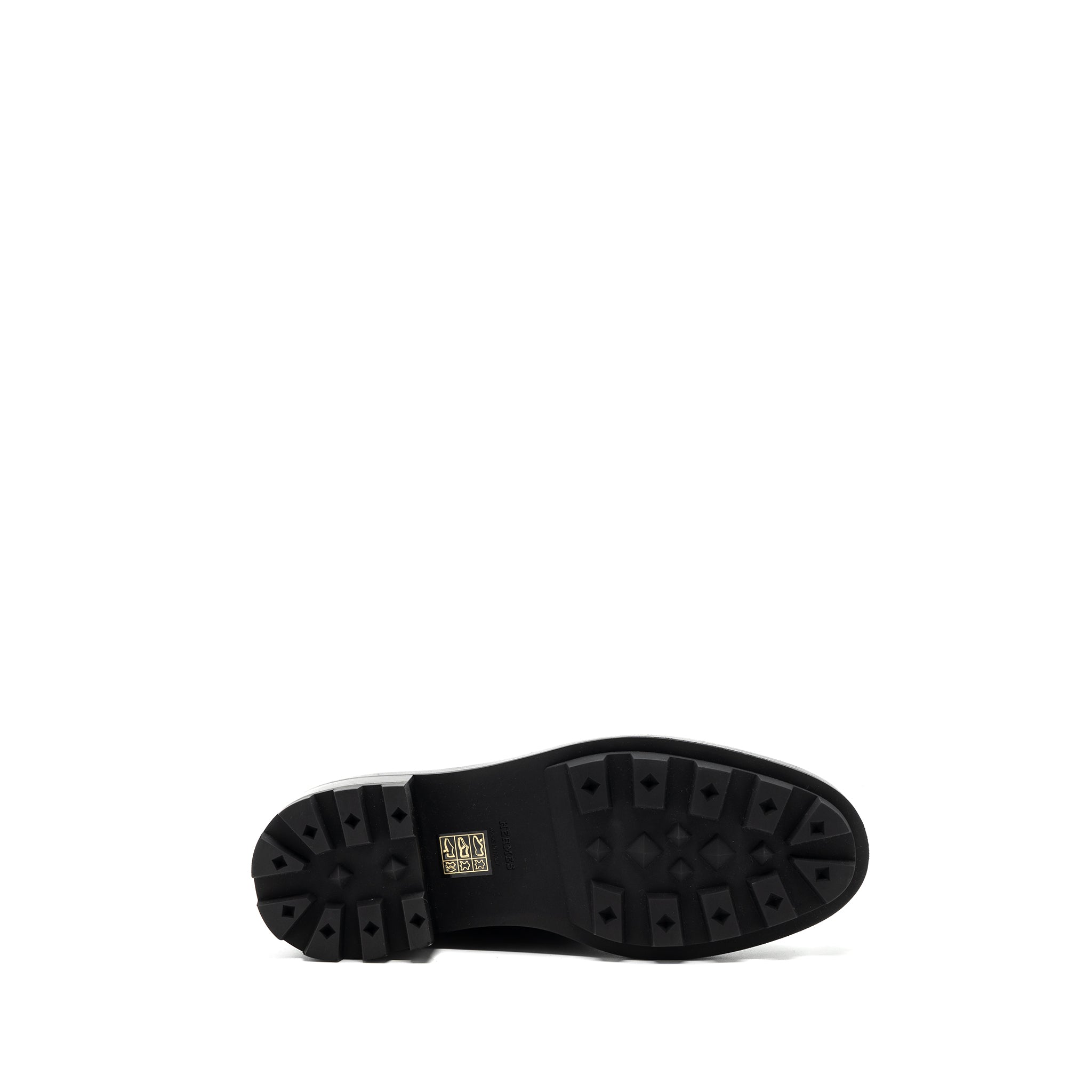 HERMES FUNK ANKLE BOOT GLAZED CALFSKIN BLACK SHW
