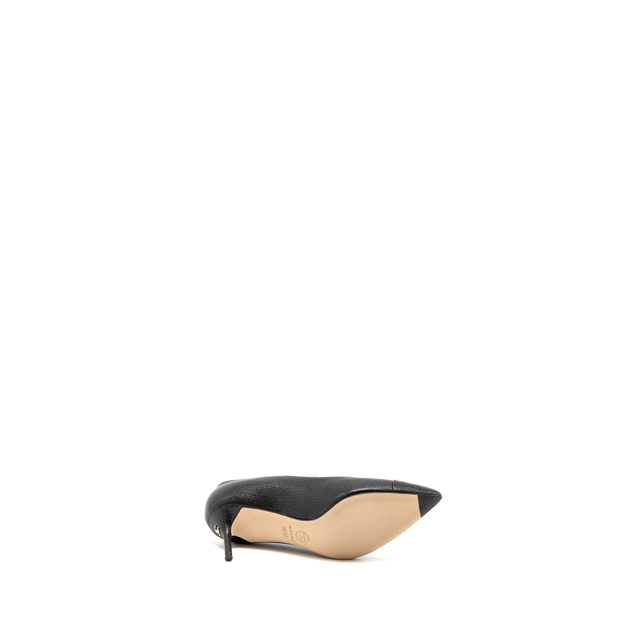 CHANEL HEELS LEATHER BLACK