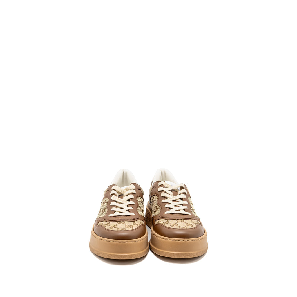 GUCCI SNEAKER GG SUPREME CANVAS/LEATHER BROWN