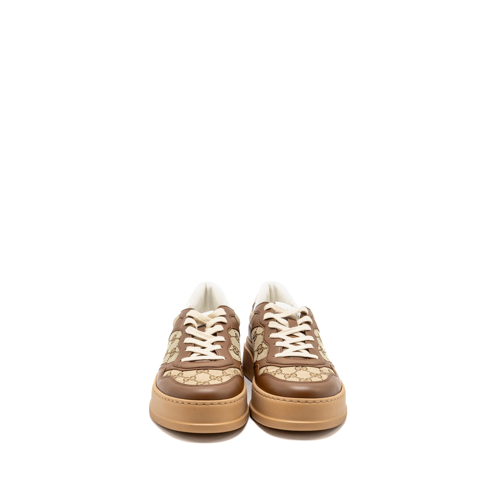 GUCCI SNEAKER GG SUPREME CANVAS/LEATHER BROWN