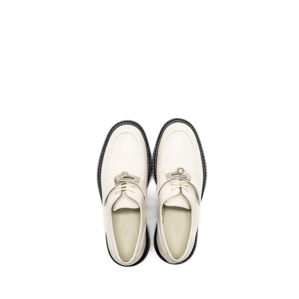 HERMES RICHELIEU DERBY FIRST LOAFER BEIGE GLAICE SHW