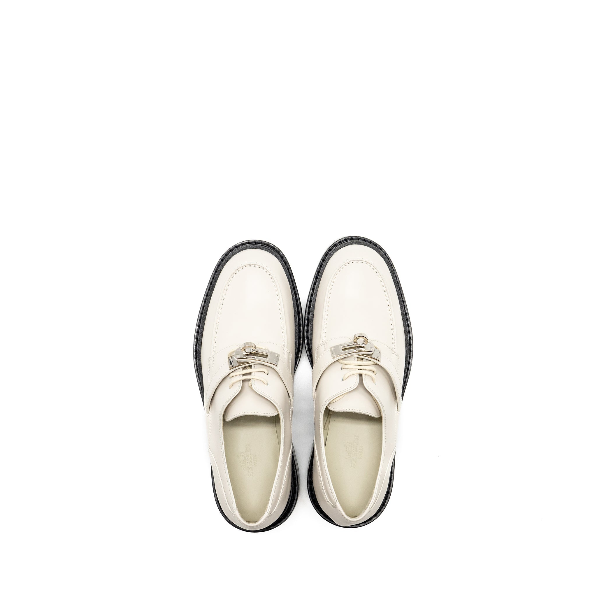 HERMES RICHELIEU DERBY FIRST LOAFER BEIGE GLAICE SHW