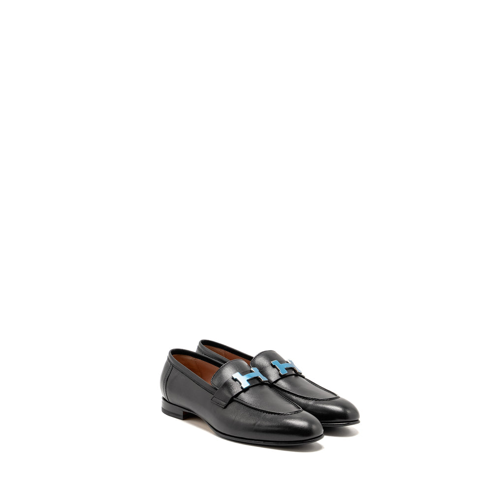 HERMES PARIS LOAFER CALFSKIN BLACK SHW