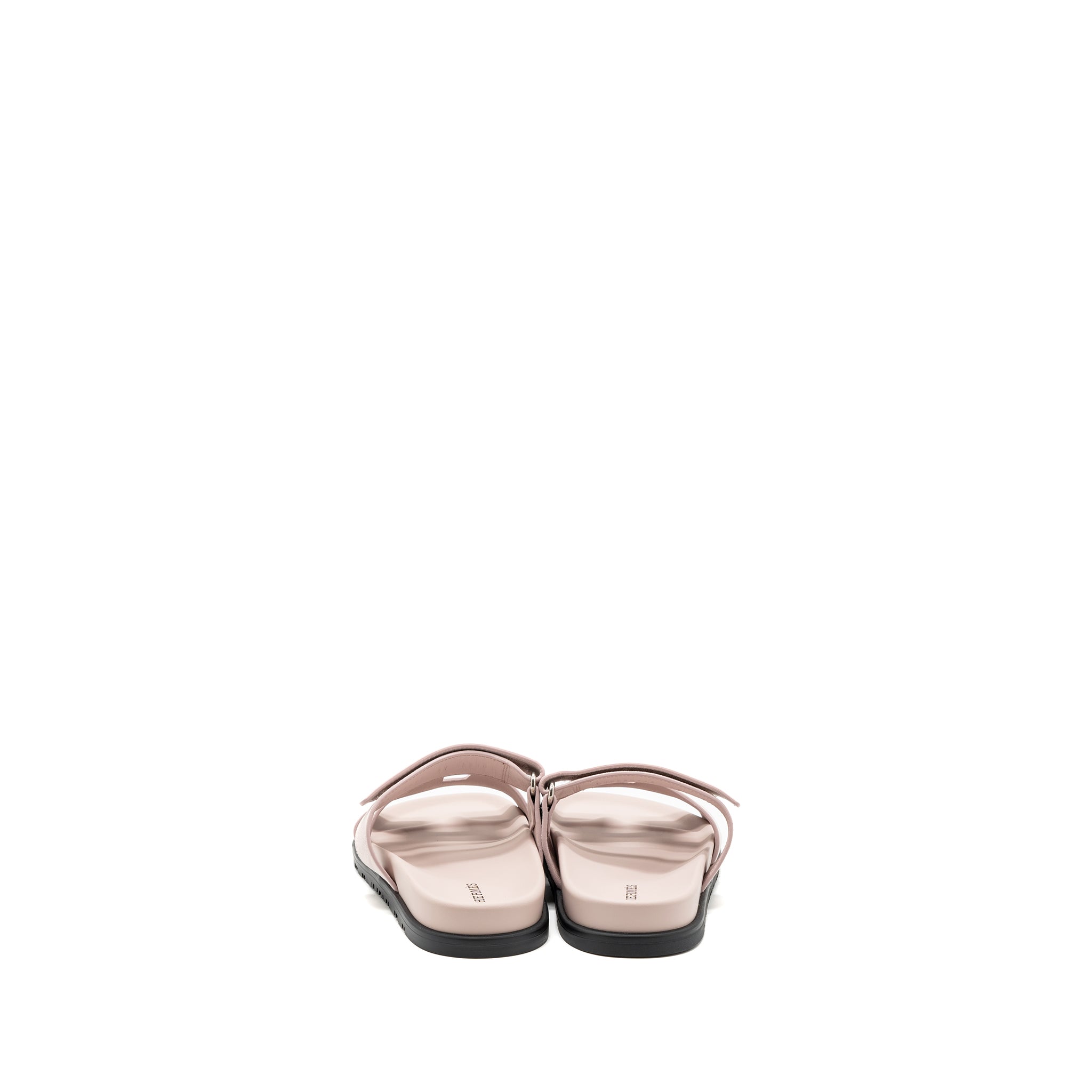 HERMES CHYPRE SANDALS SUEDE / MAUVE PALE