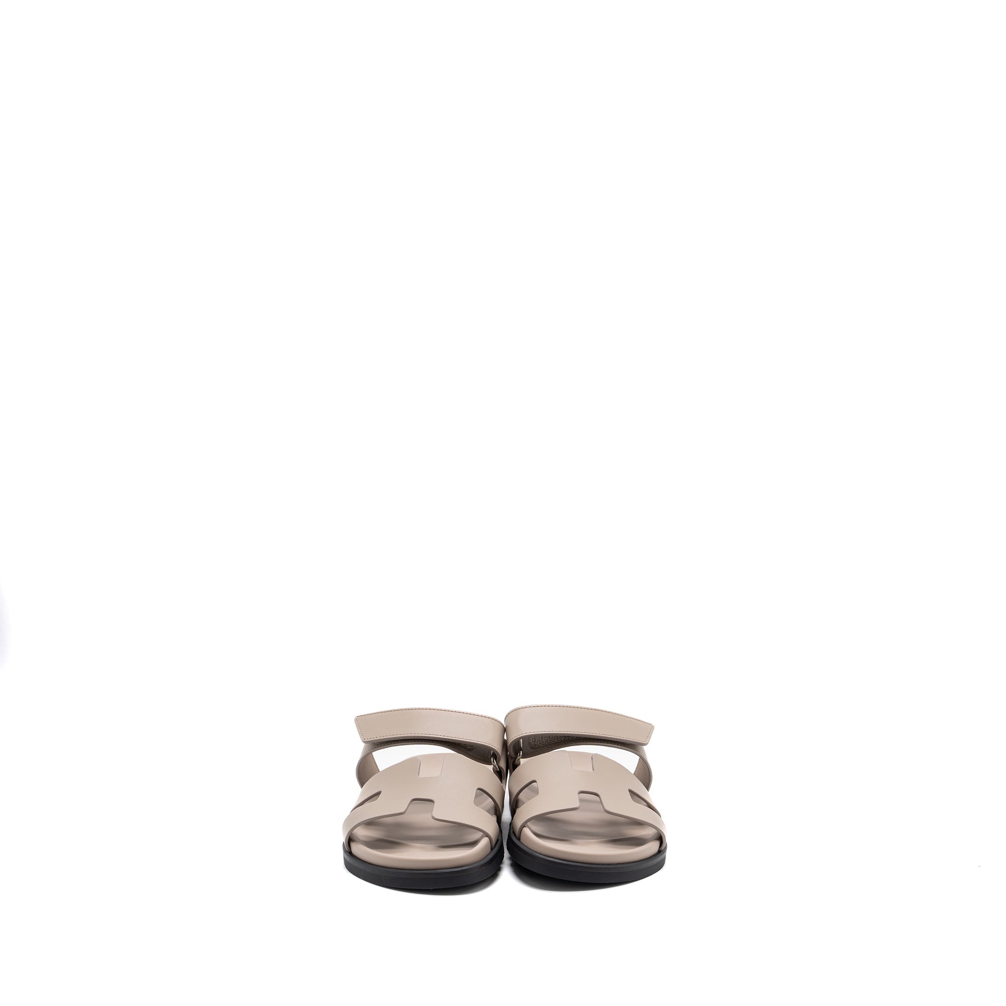 HERMES CHYPRE SANDALS VEAU BEIGE MASTIC SHW