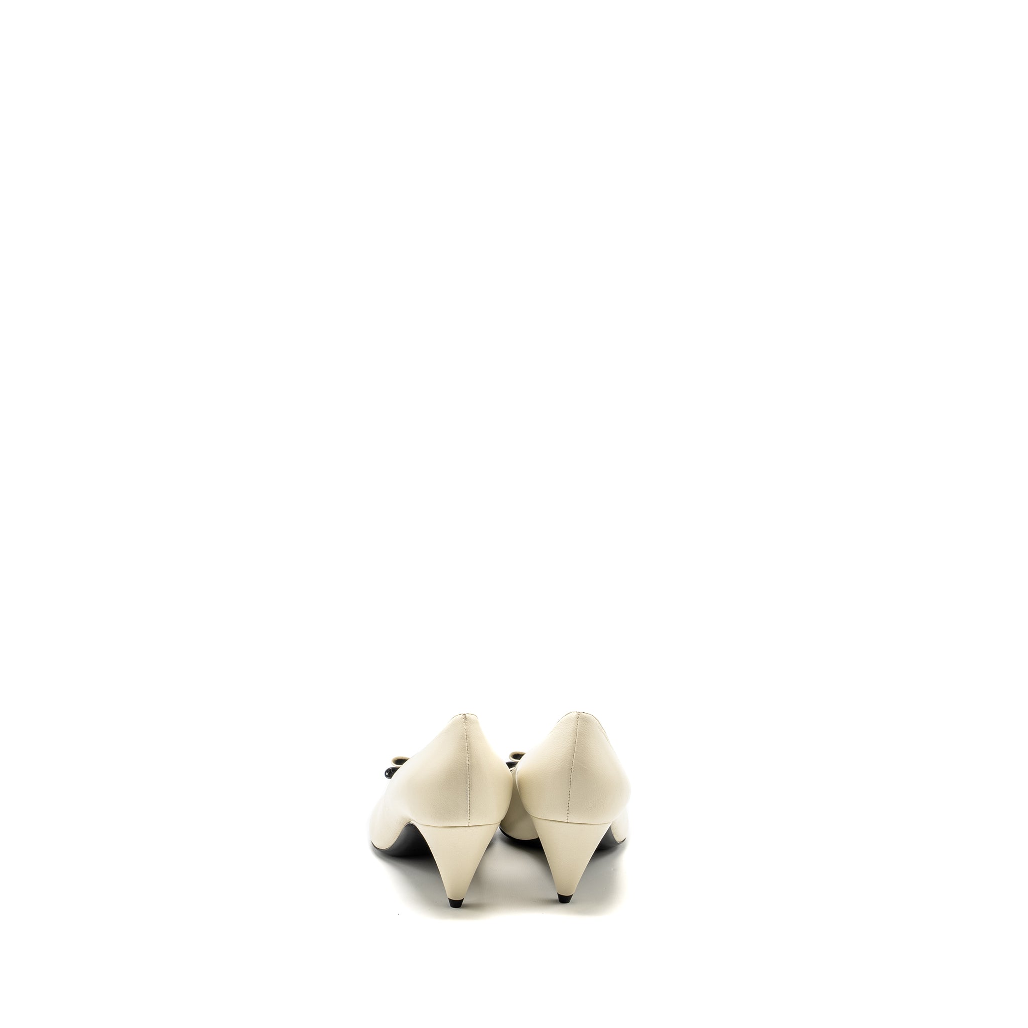 SAINT LAURENT ANAIS BOW YSL PUMP WHITE/MULTICOLOUR