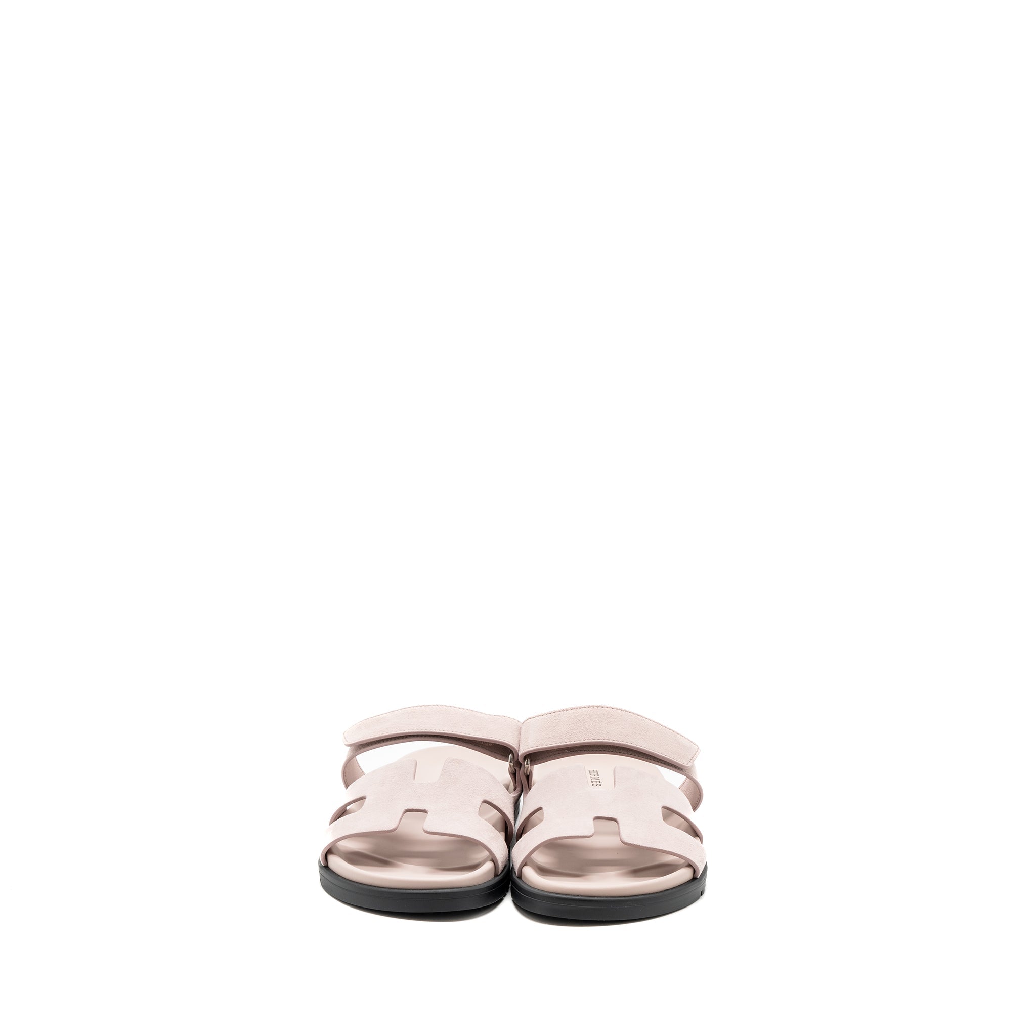 HERMES CHYPRE SANDALS SUEDE / MAUVE PALE